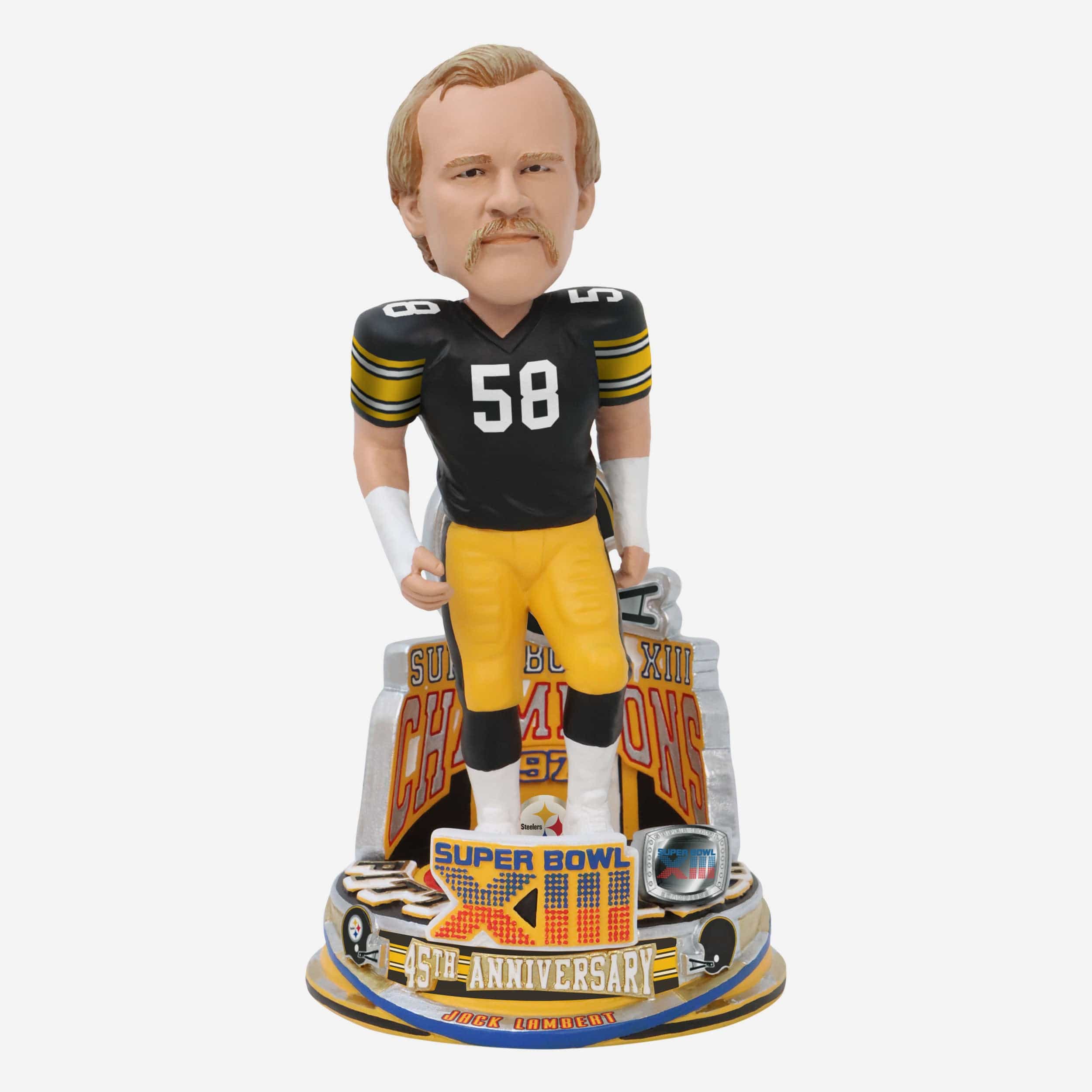 Jack Lambert Pittsburgh Steelers Super Bowl XIII Champions 45th Anniversary Bobblehead