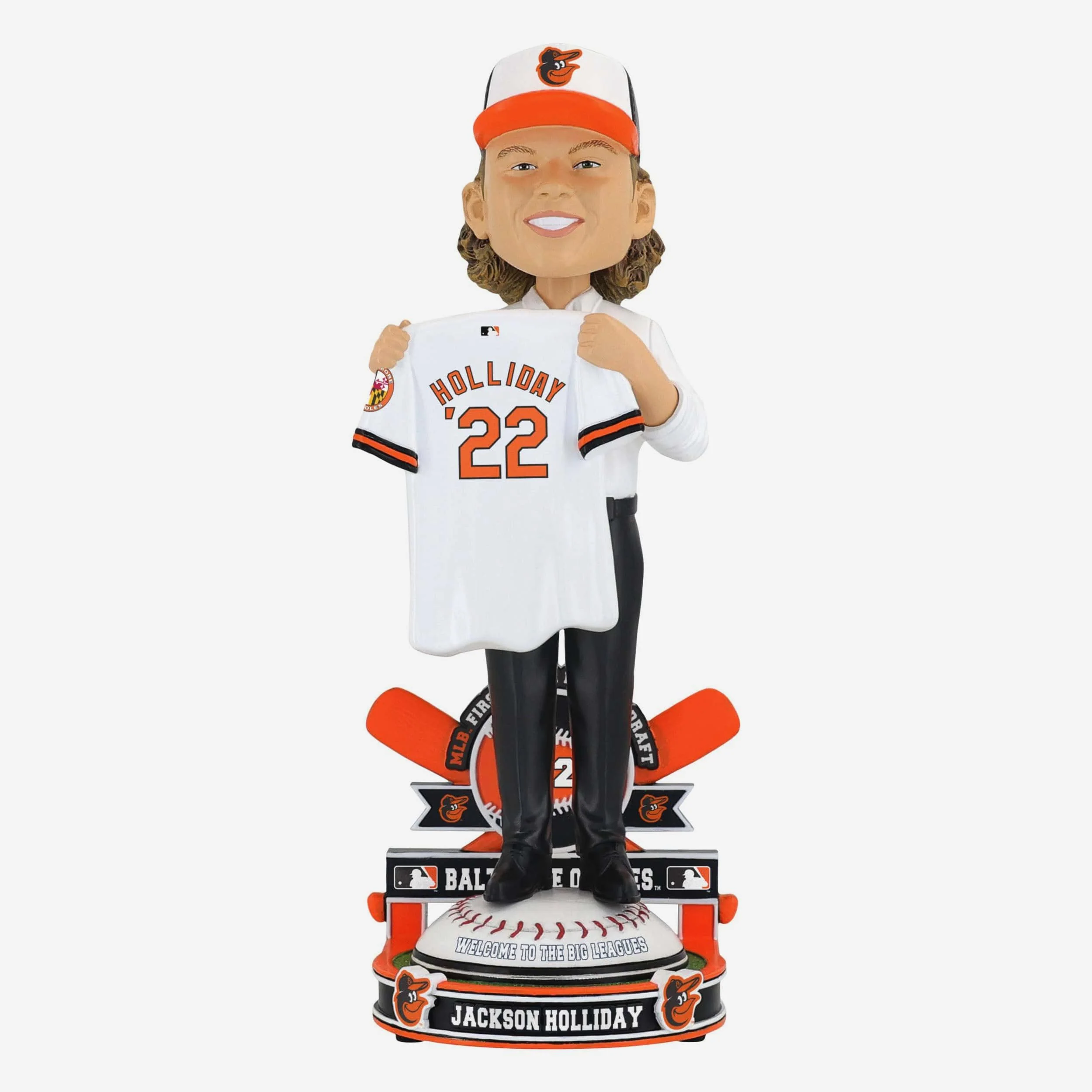 Jackson Holliday Baltimore Orioles 2022 MLB Draft Pick Bobblehead