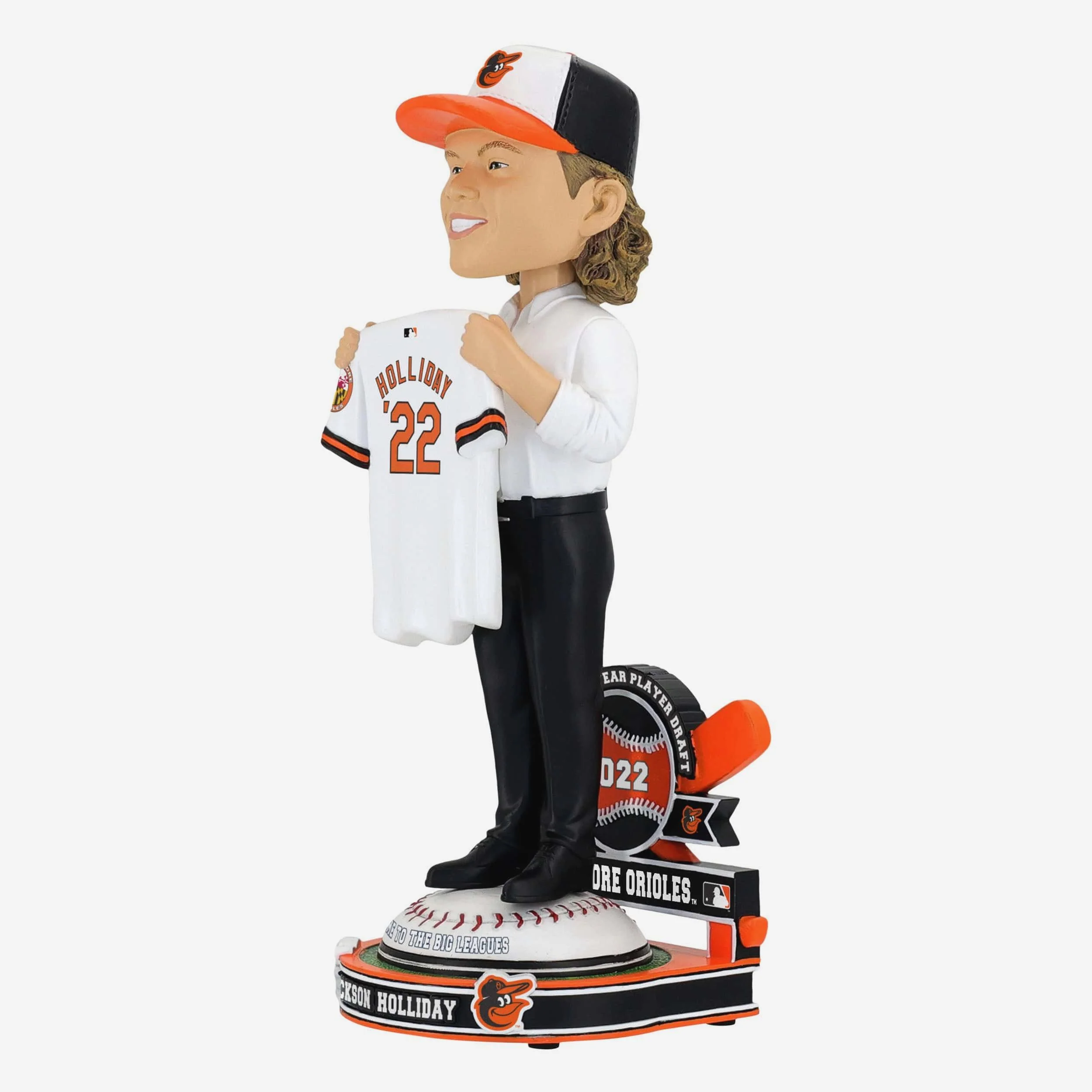 Jackson Holliday Baltimore Orioles 2022 MLB Draft Pick Bobblehead - Image 4