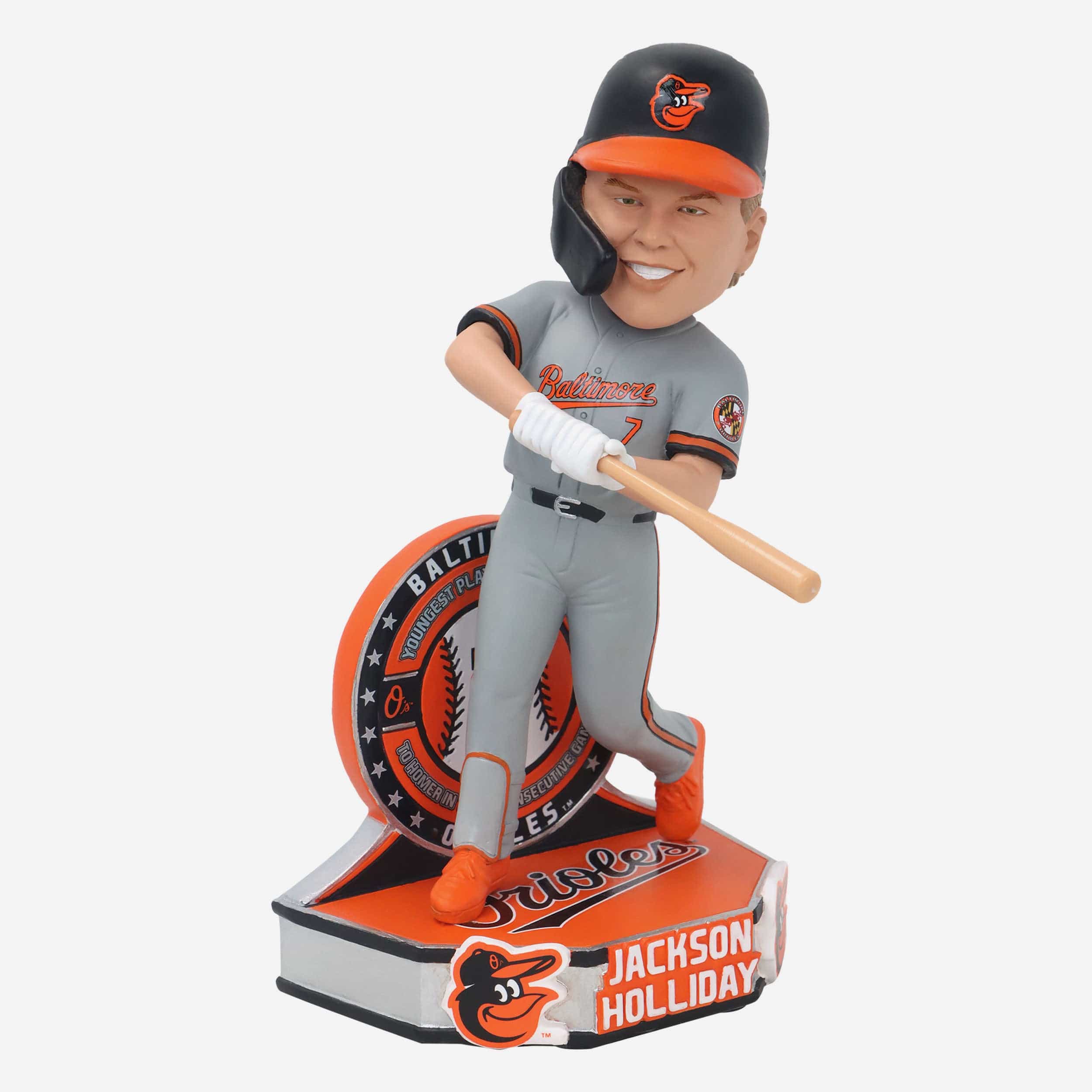 Jackson Holliday Baltimore Orioles Youngest Home Run Streak Bobblehead - Image 4