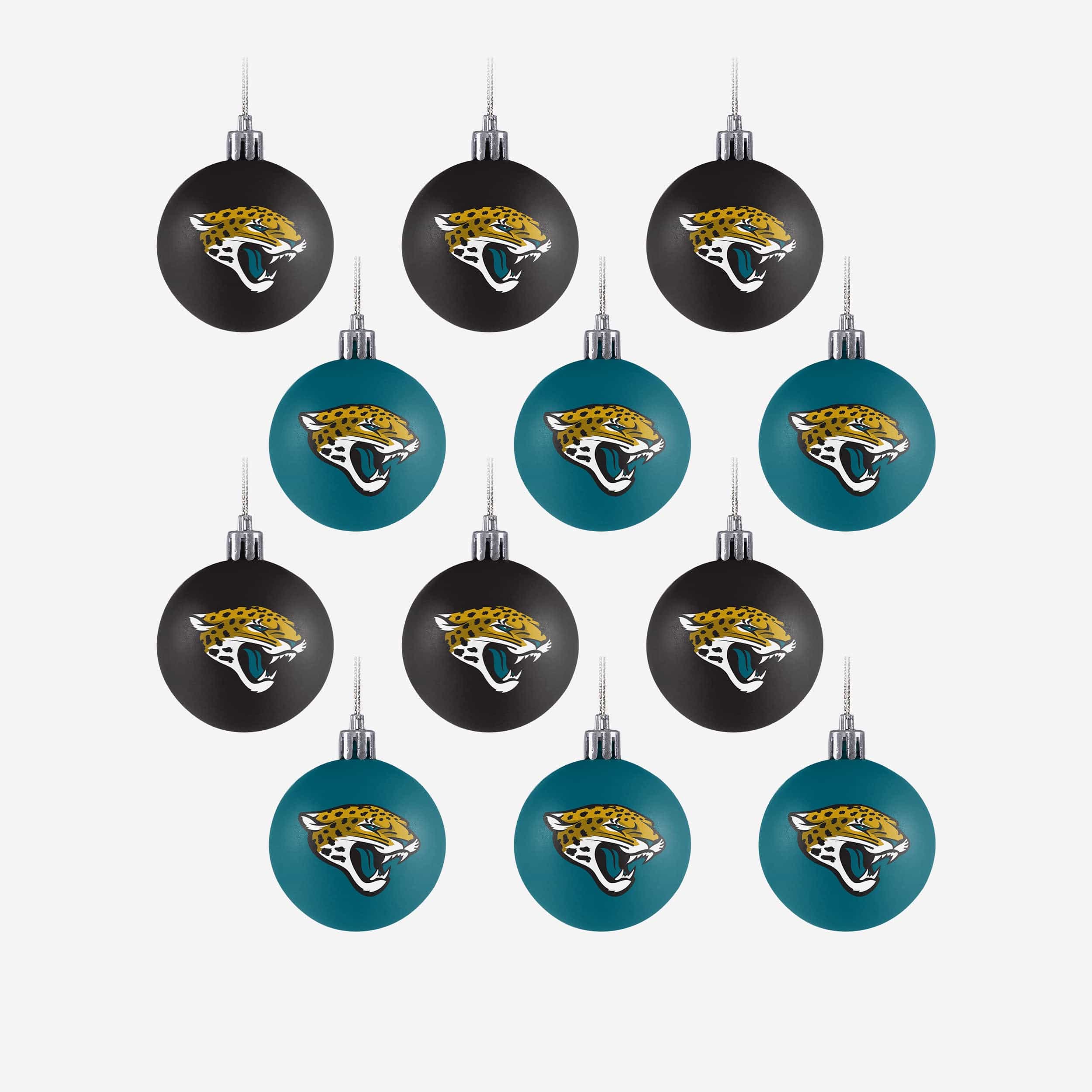 Jacksonville Jaguars 12 Pack Plastic Ball Ornament Set