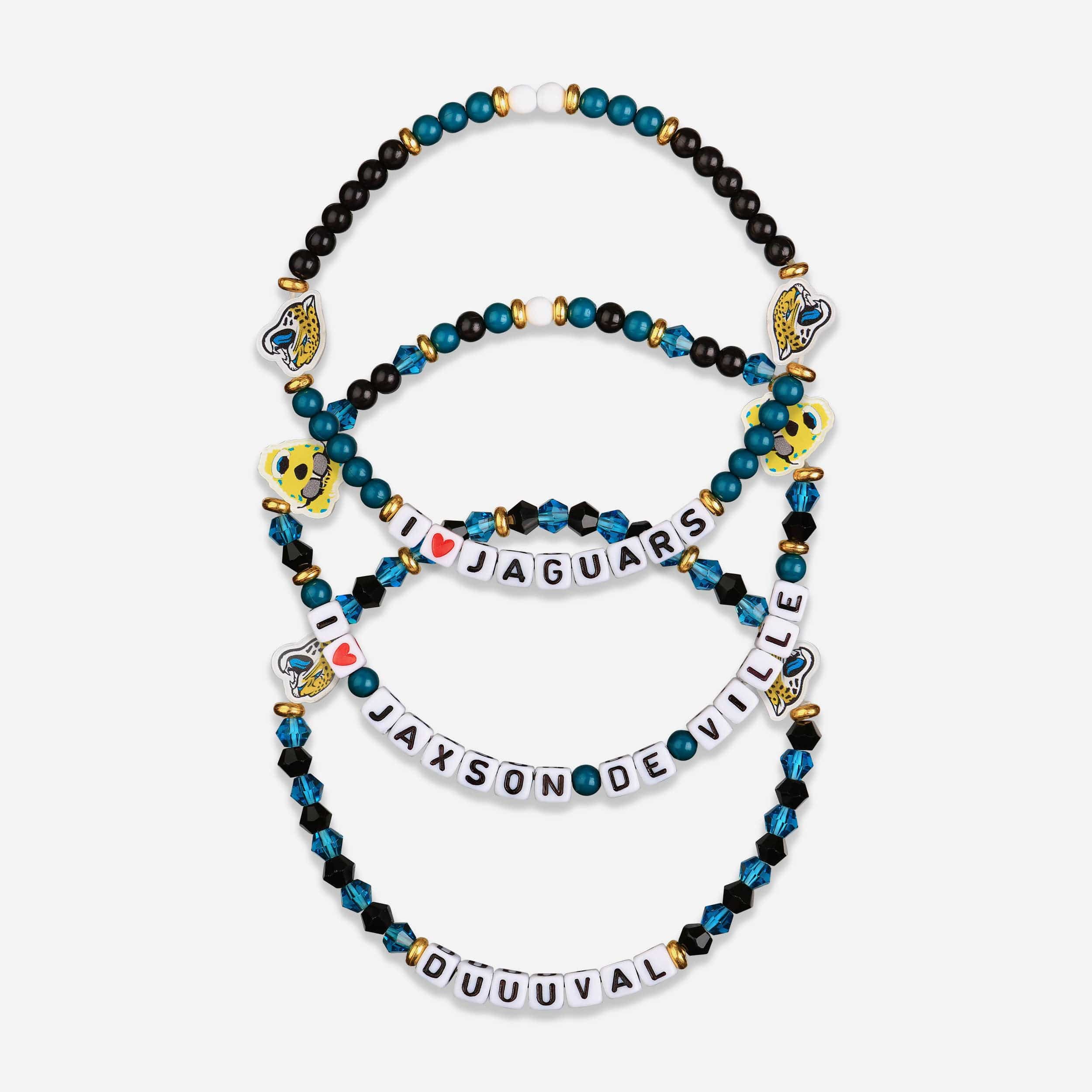 Jacksonville Jaguars 3 Pack Friendship Bracelet