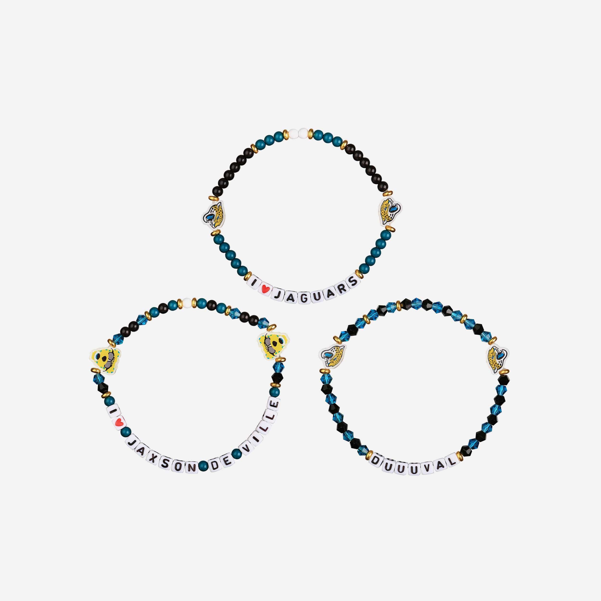 Jacksonville Jaguars 3 Pack Friendship Bracelet - Image 3