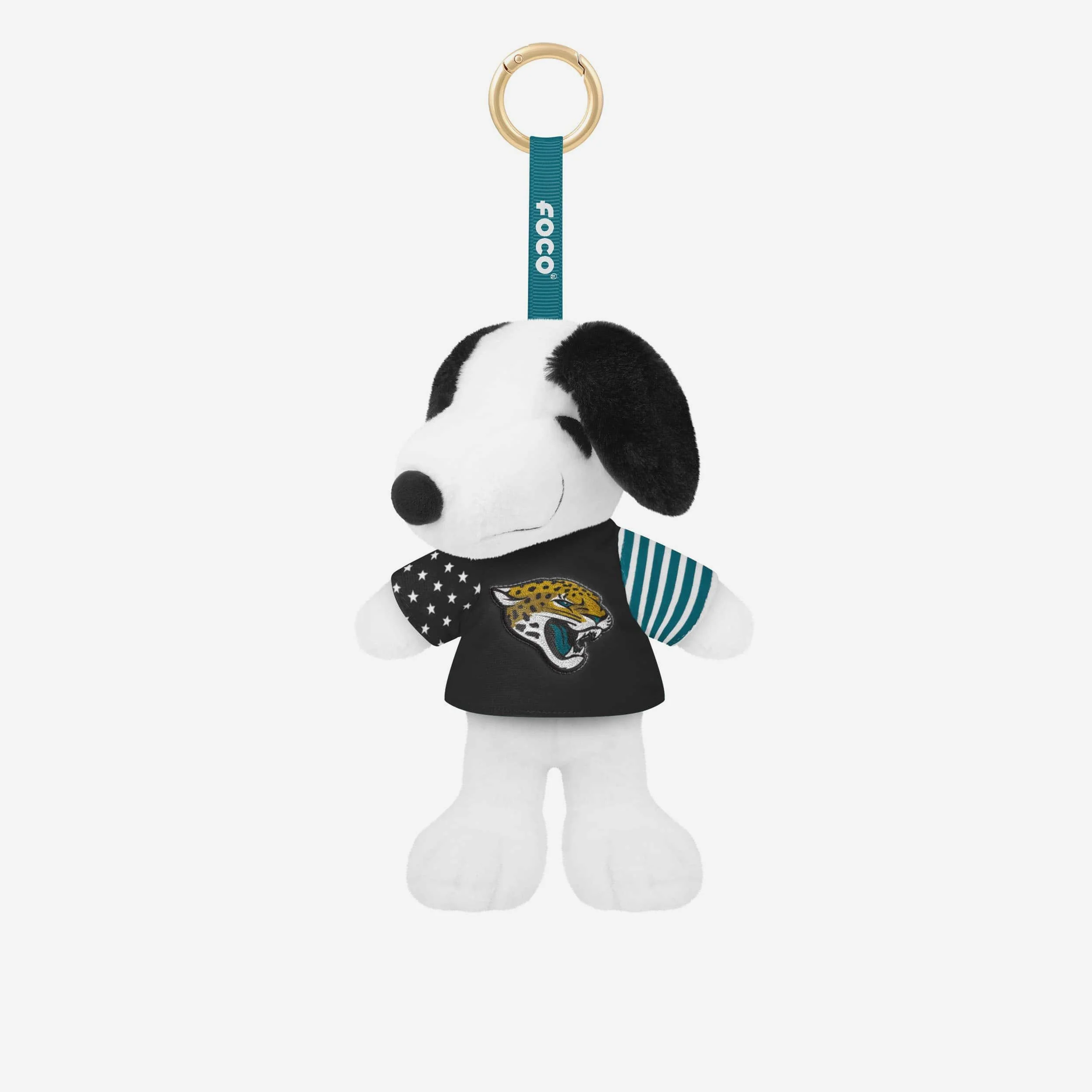 Jacksonville Jaguars Americana Plush Snoopy Peanuts Bag Charm Keychain