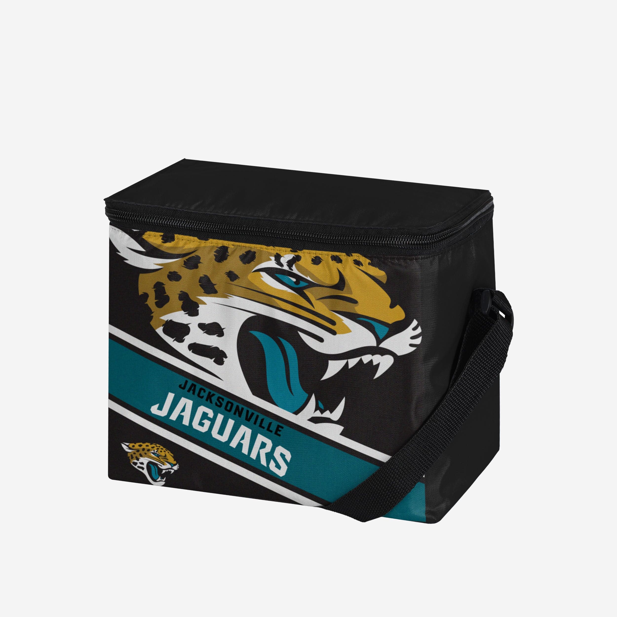 Jacksonville Jaguars Big Logo Stripe 6 Pack Cooler - Image 2