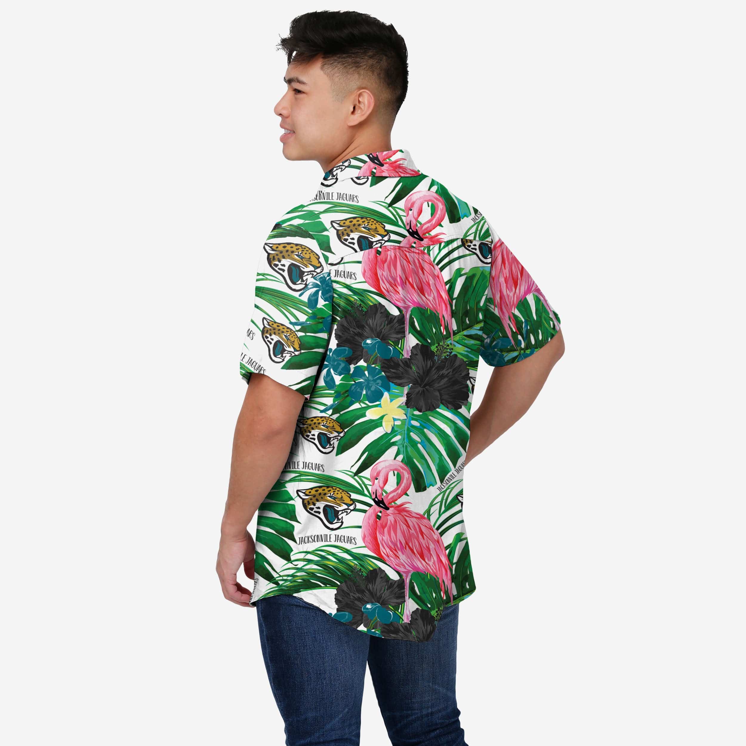 Jacksonville Jaguars Flamingo Button Up Shirt - Image 2
