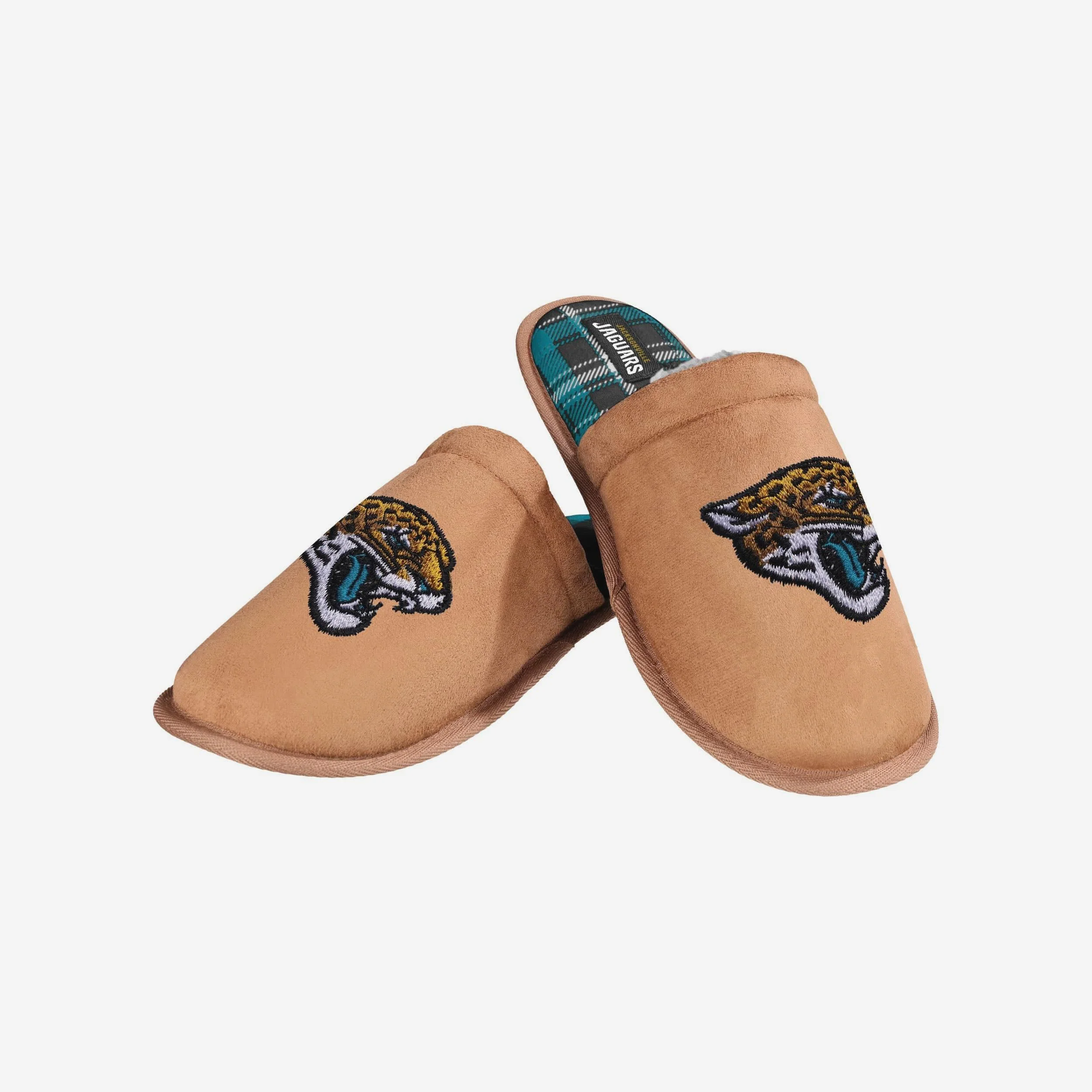 Jacksonville Jaguars Flannel Lined Brown Suede Scuff Slipper - Image 3
