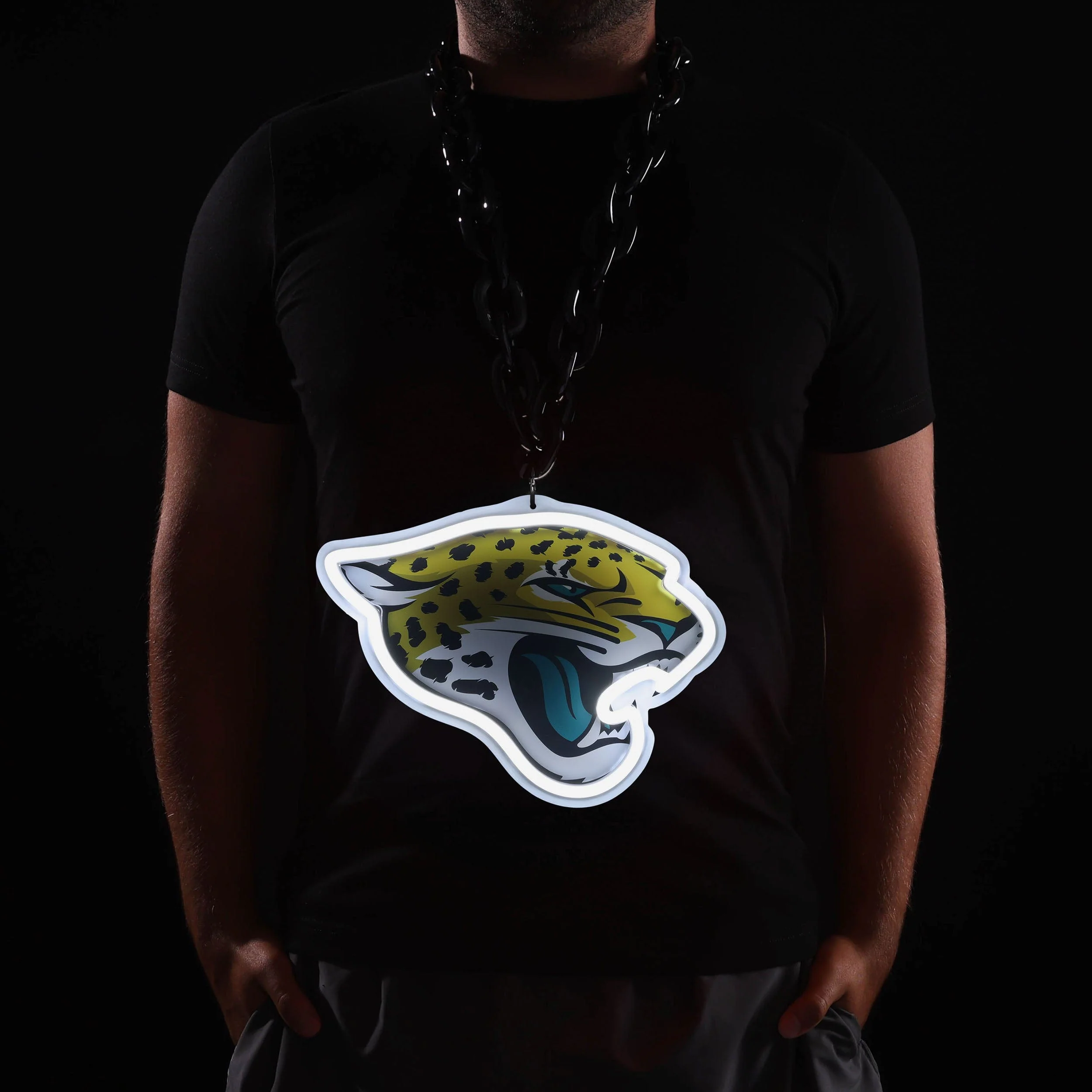 Jacksonville Jaguars Neon Light Up Big Logo Chain - Image 3