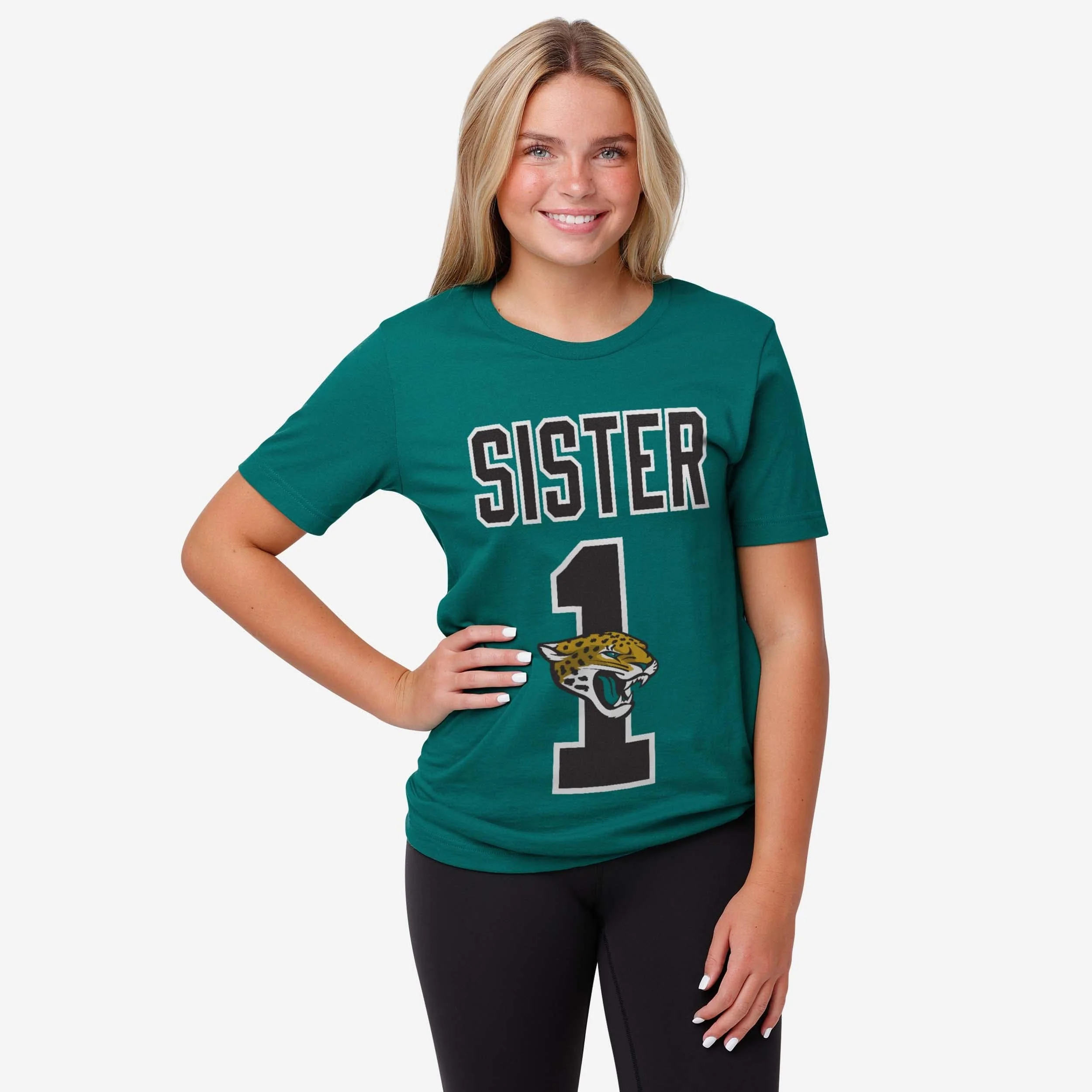 Jacksonville Jaguars Number 1 Sister T-Shirt - Image 2