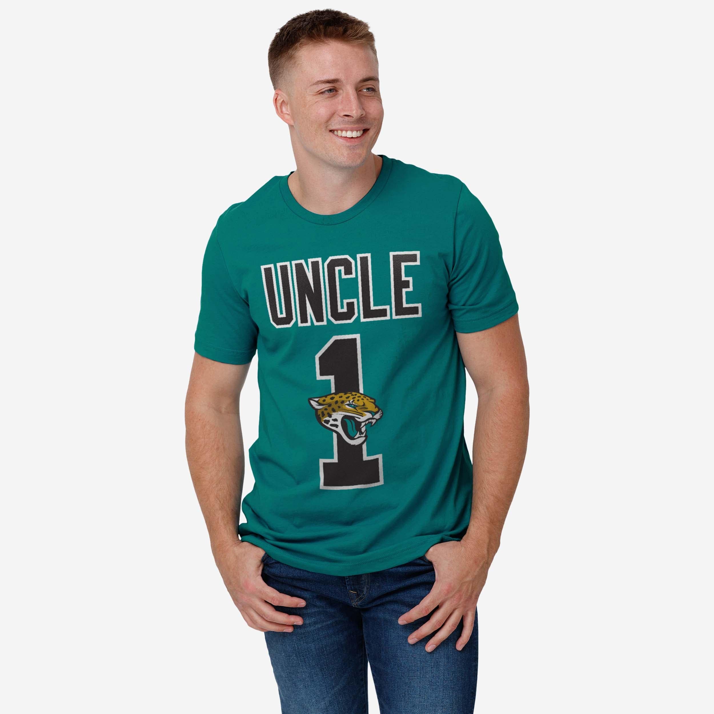 Jacksonville Jaguars Number 1 Uncle T-Shirt - Image 2