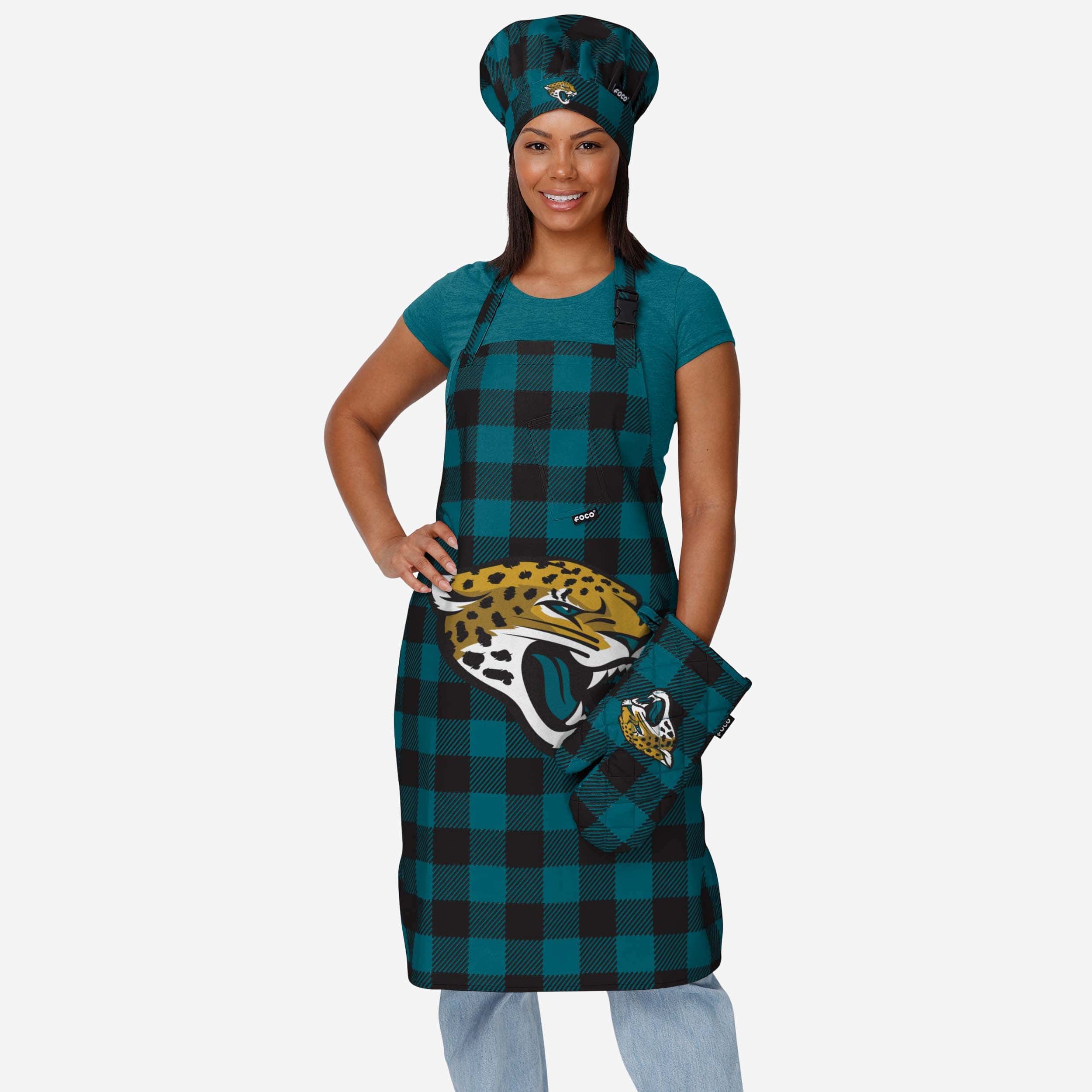 Jacksonville Jaguars Plaid Chef Hat - Image 2