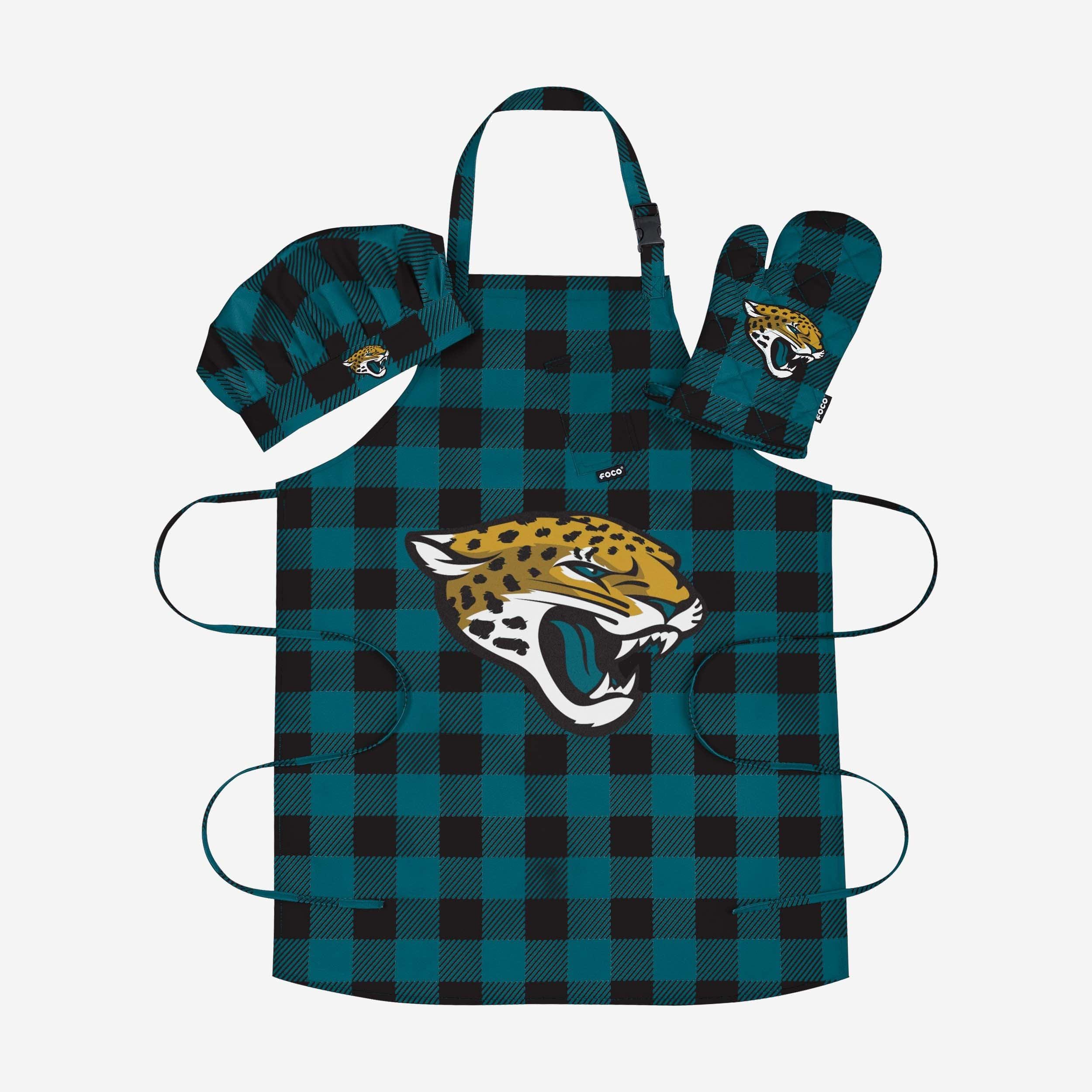Jacksonville Jaguars Plaid Chef Set