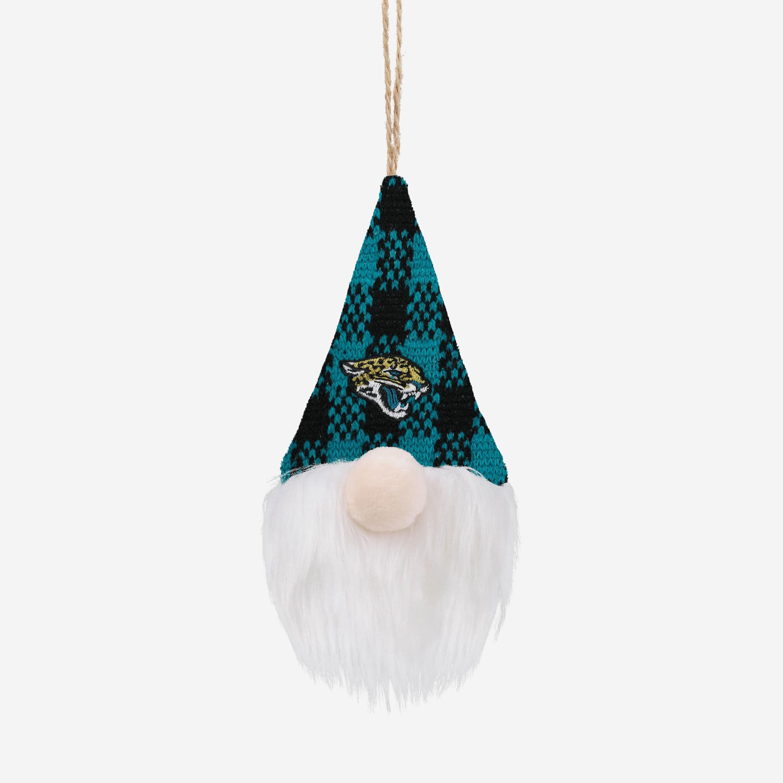 Jacksonville Jaguars Plaid Hat Plush Gnome Ornament