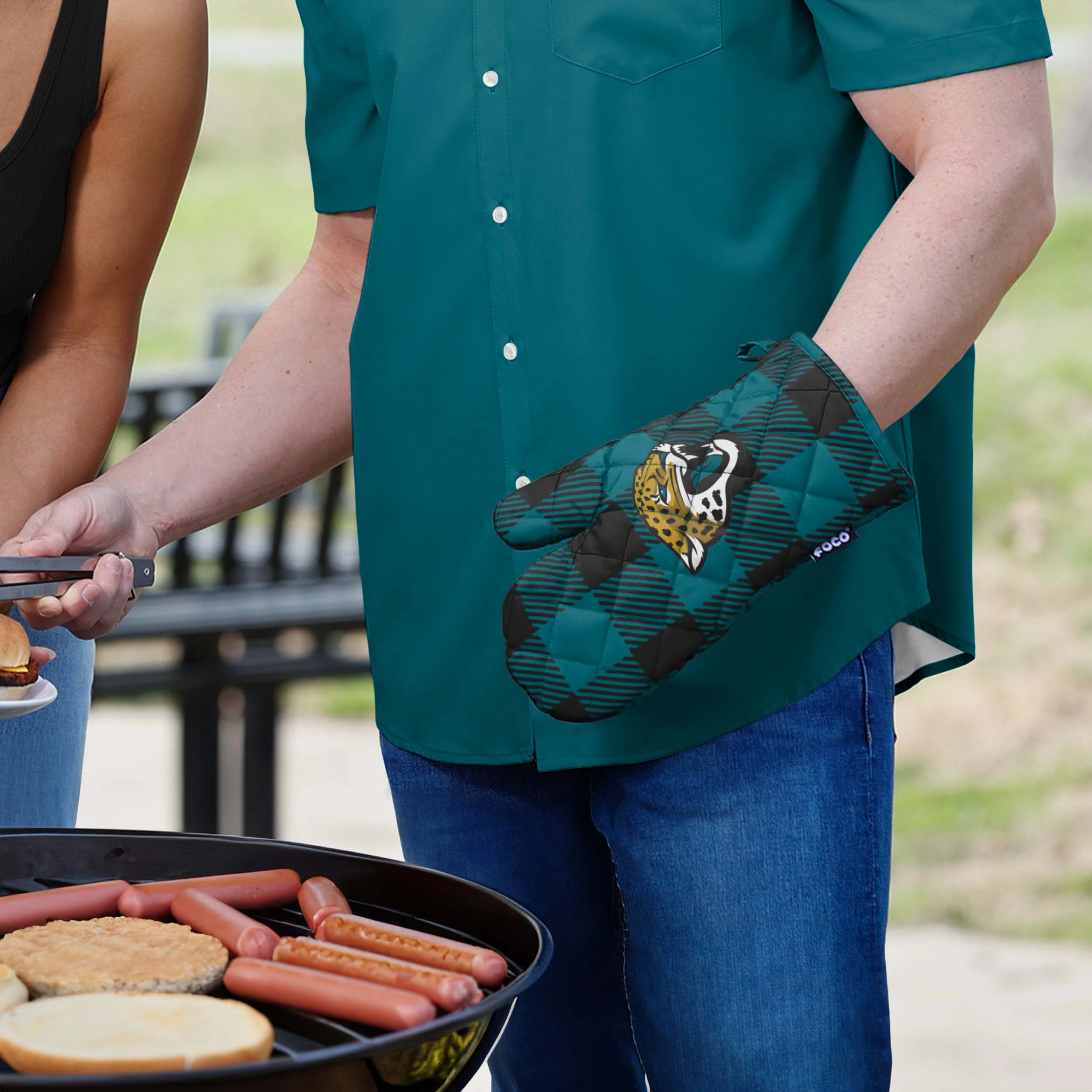 Jacksonville Jaguars Plaid Oven Mitt - Image 3