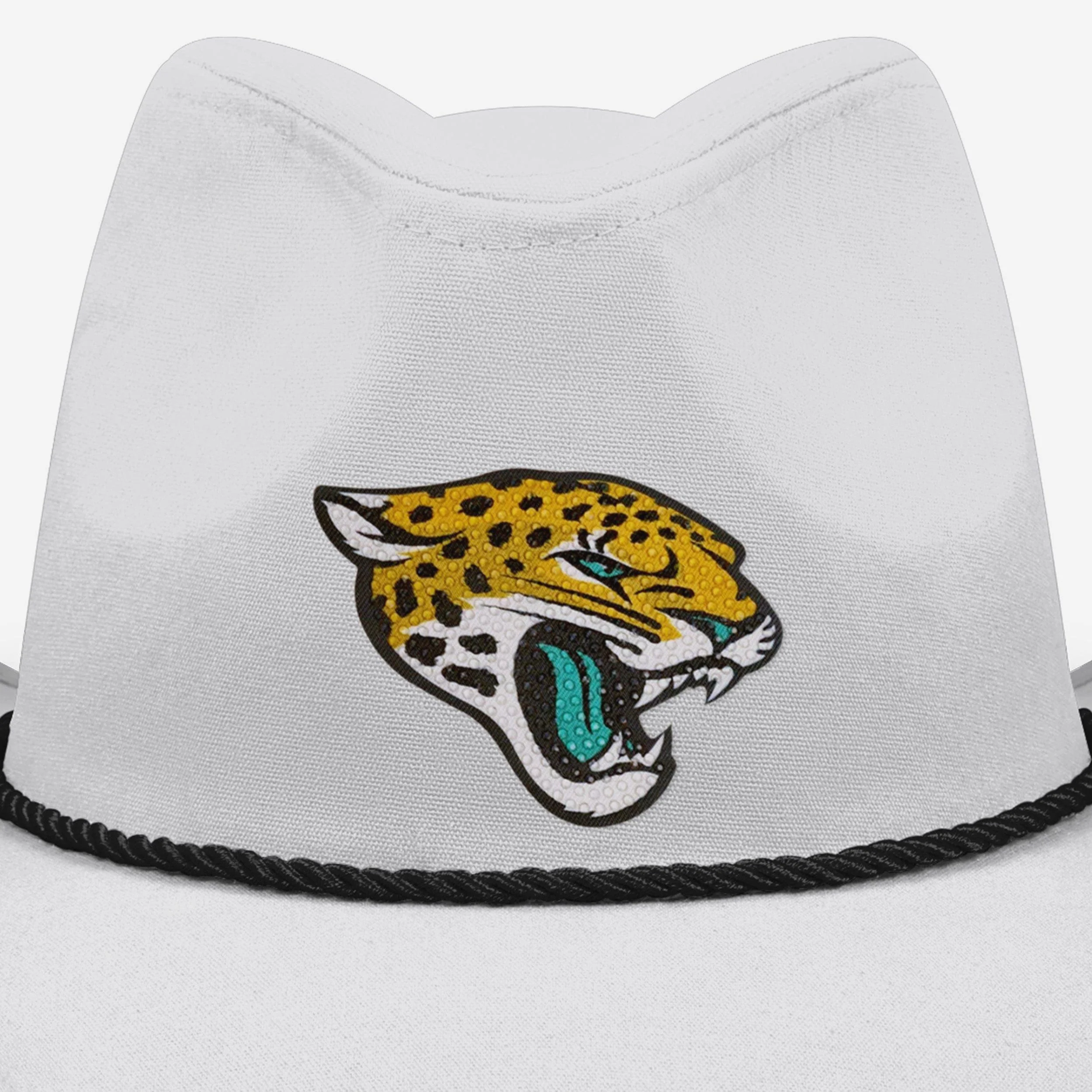 Jacksonville Jaguars White Rhinestone Logo Cowboy Hat - Image 2