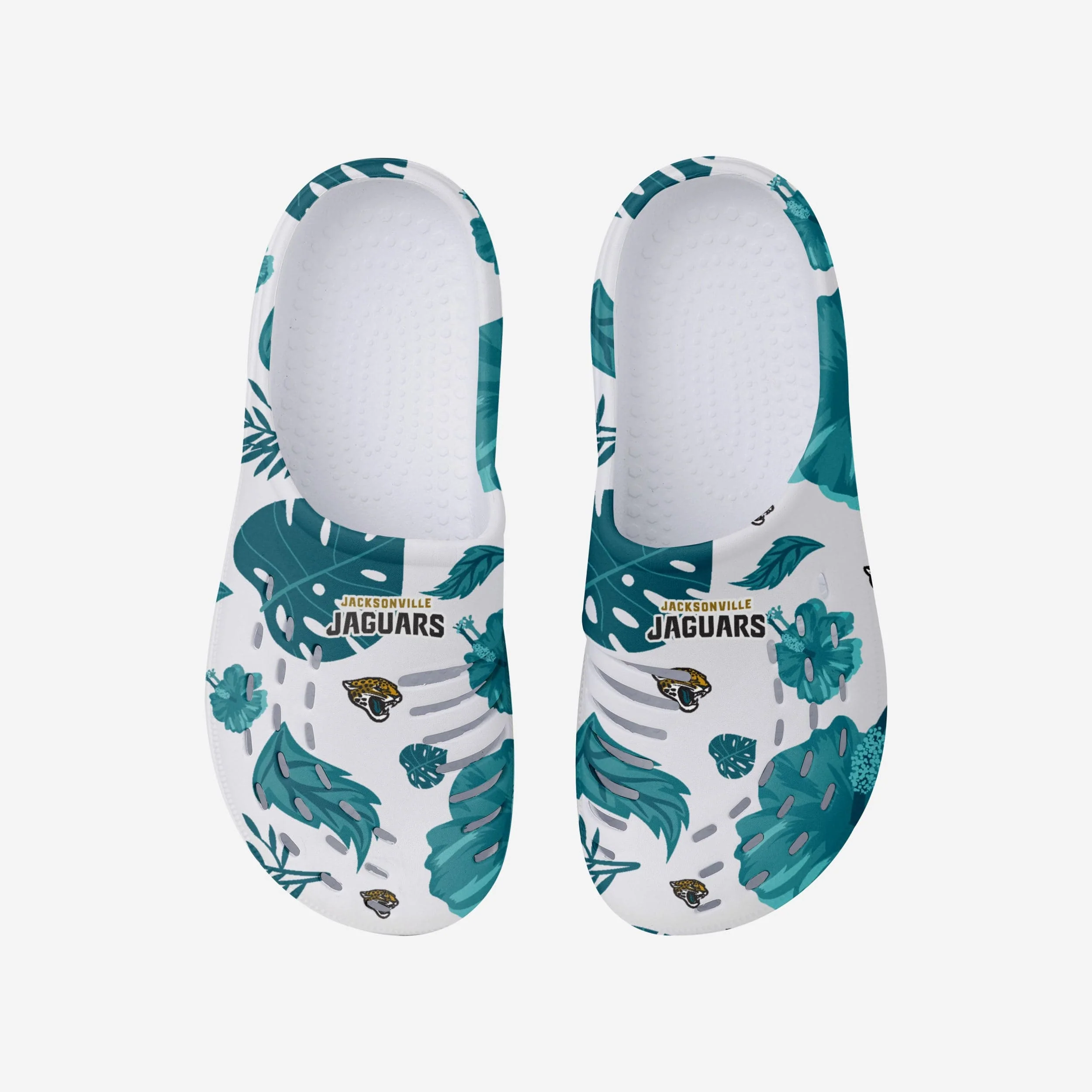 Jacksonville Jaguars Womens Floral White Clog - Image 4
