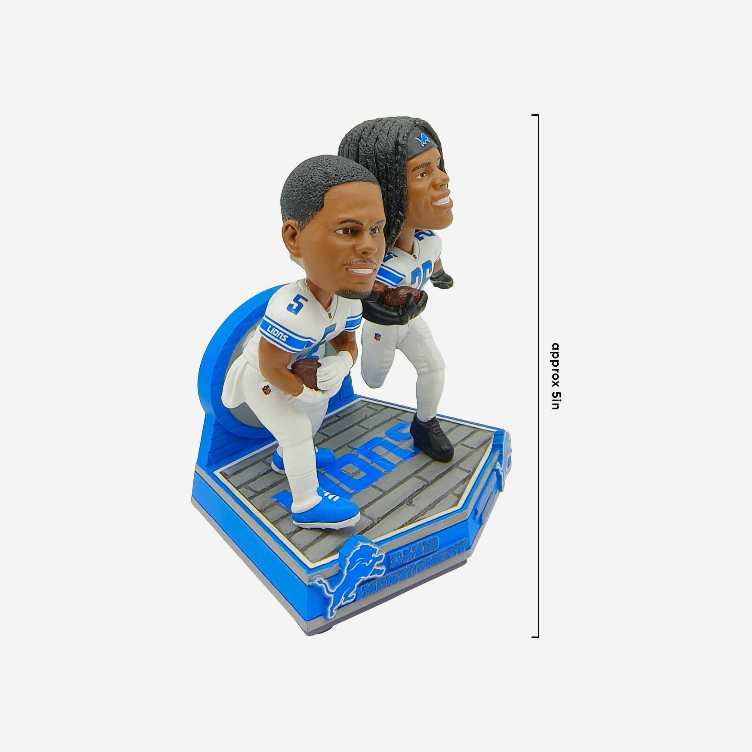 Jahmyr Gibbs & David Montgomery Detroit Lions Dual Gamebreaker Bobblehead - Image 5