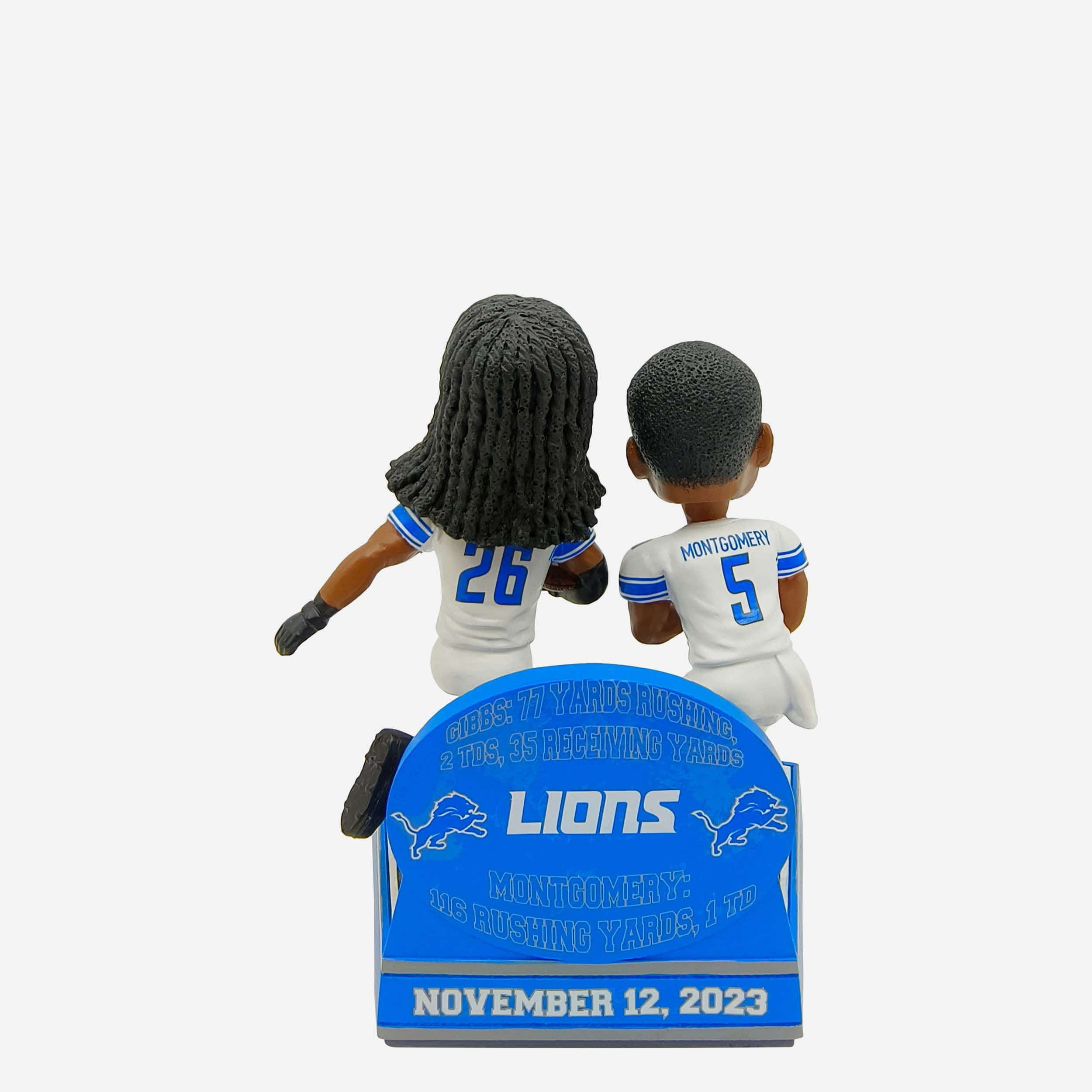 Jahmyr Gibbs & David Montgomery Detroit Lions Dual Gamebreaker Bobblehead - Image 6