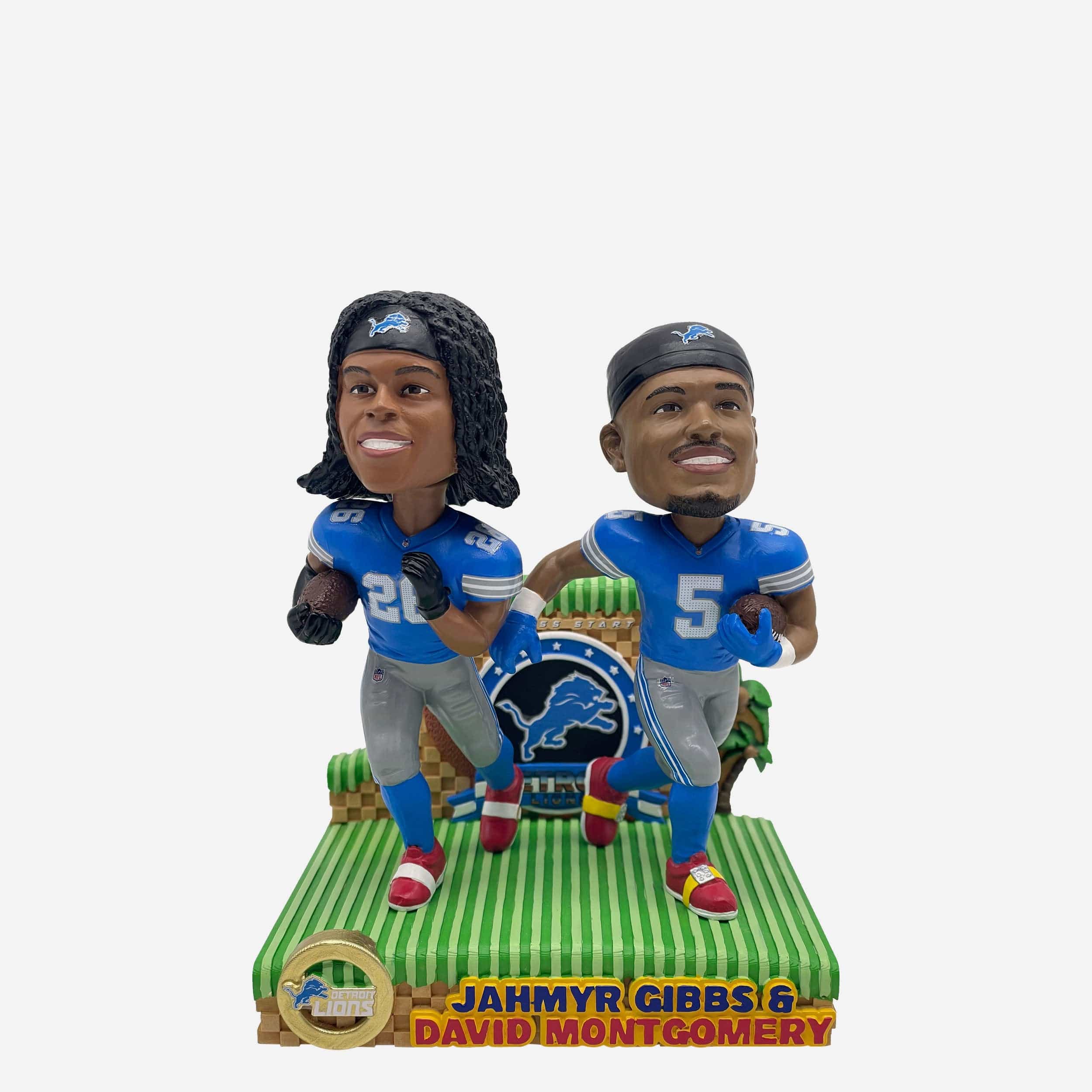 Jahmyr Gibbs & David Montgomery Detroit Lions Nickname Dual Bobblehead