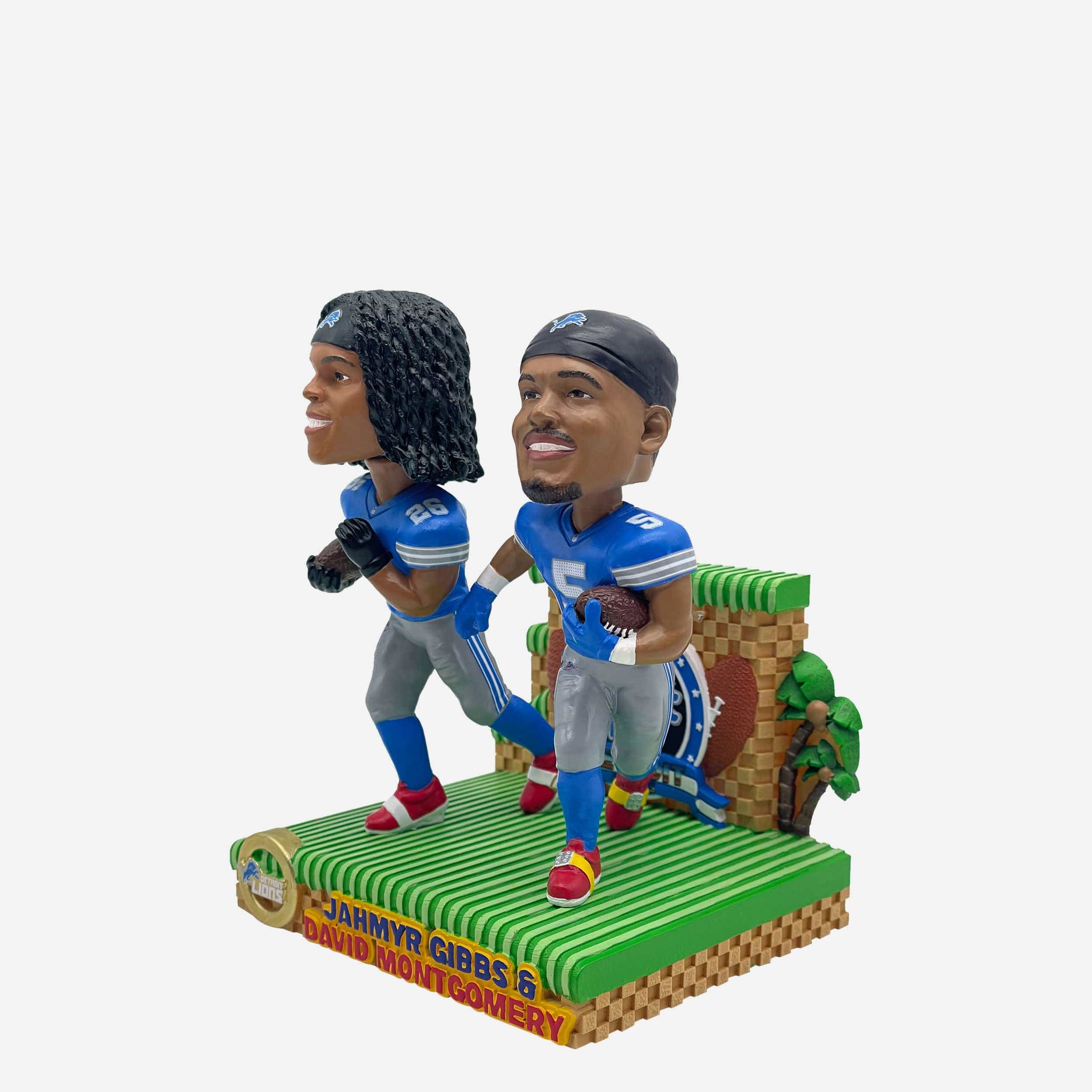 Jahmyr Gibbs & David Montgomery Detroit Lions Nickname Dual Bobblehead - Image 5