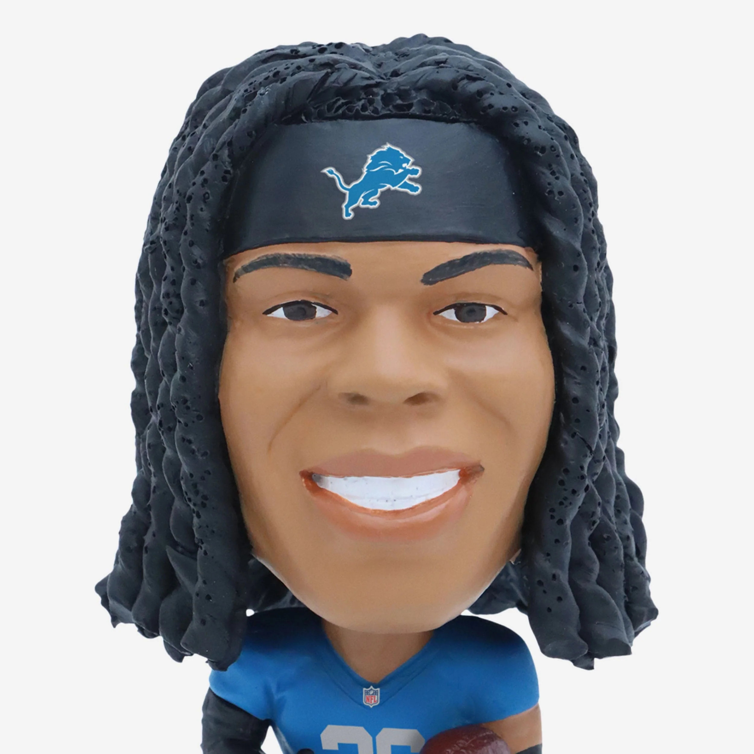 Jahmyr Gibbs Detroit Lions Retro Uniform Field Stripe Mini Bighead Bobblehead - Image 2