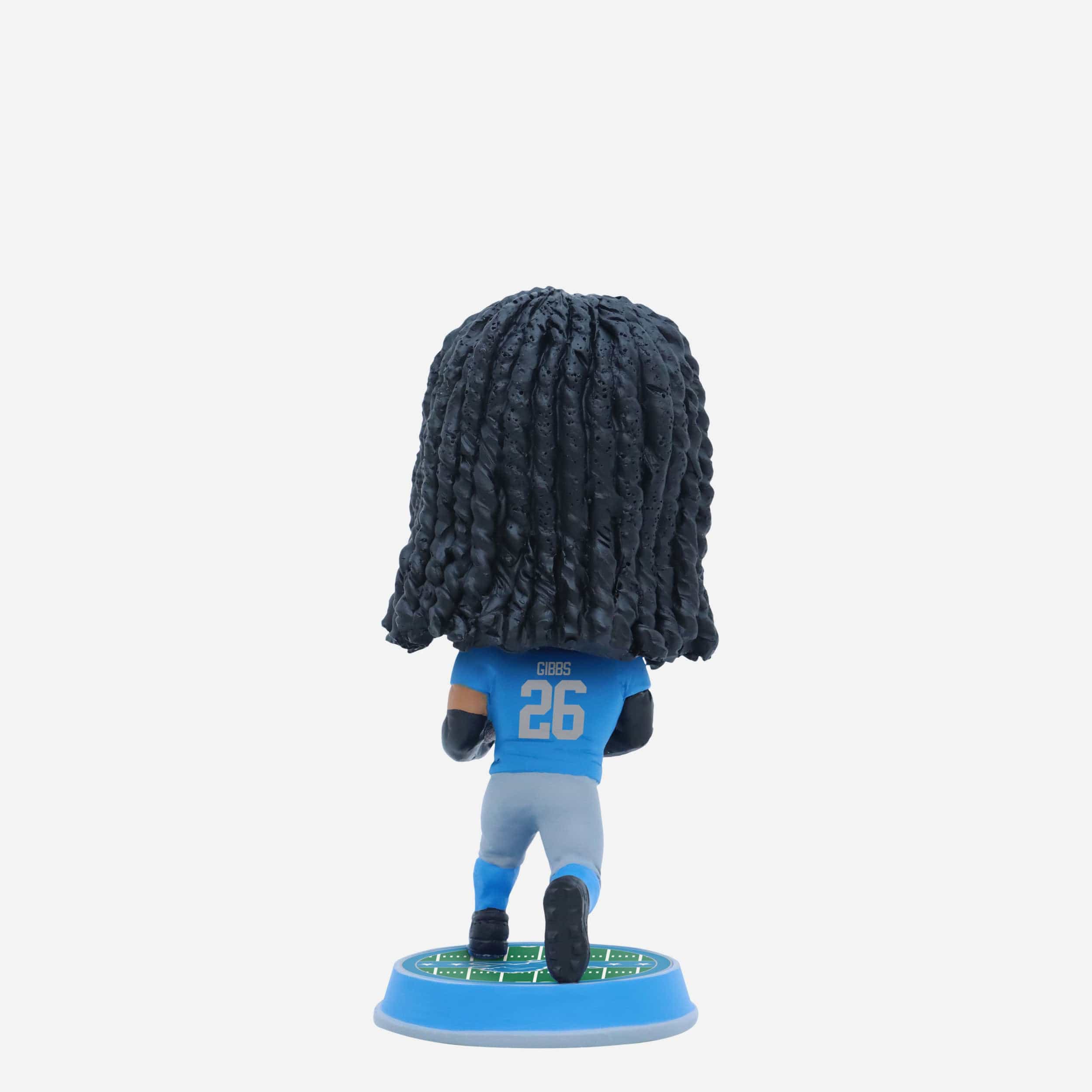 Jahmyr Gibbs Detroit Lions Retro Uniform Field Stripe Mini Bighead Bobblehead - Image 5