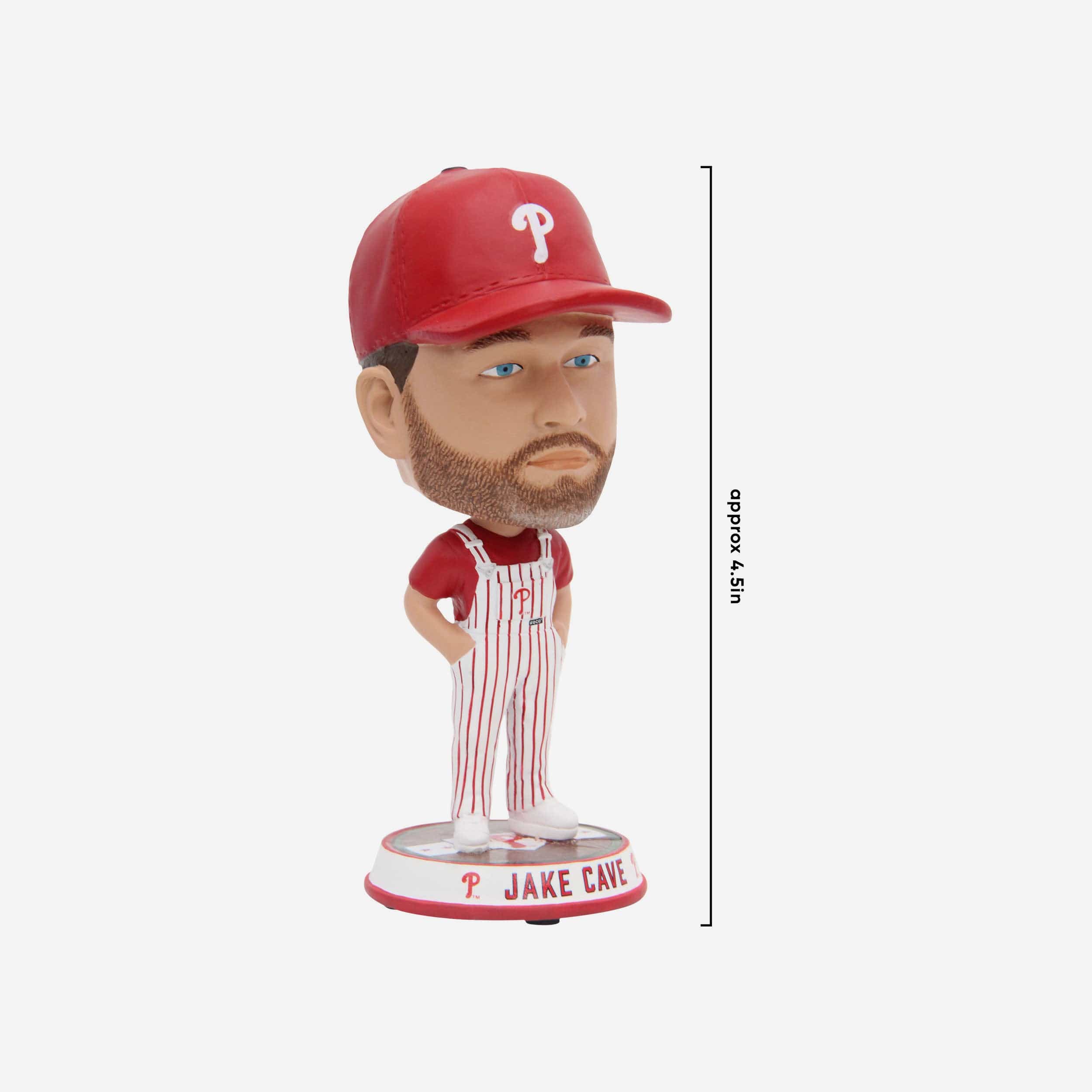 Jake Cave Philadelphia Phillies Bib Overalls Mini Bighead Bobblehead - Image 4