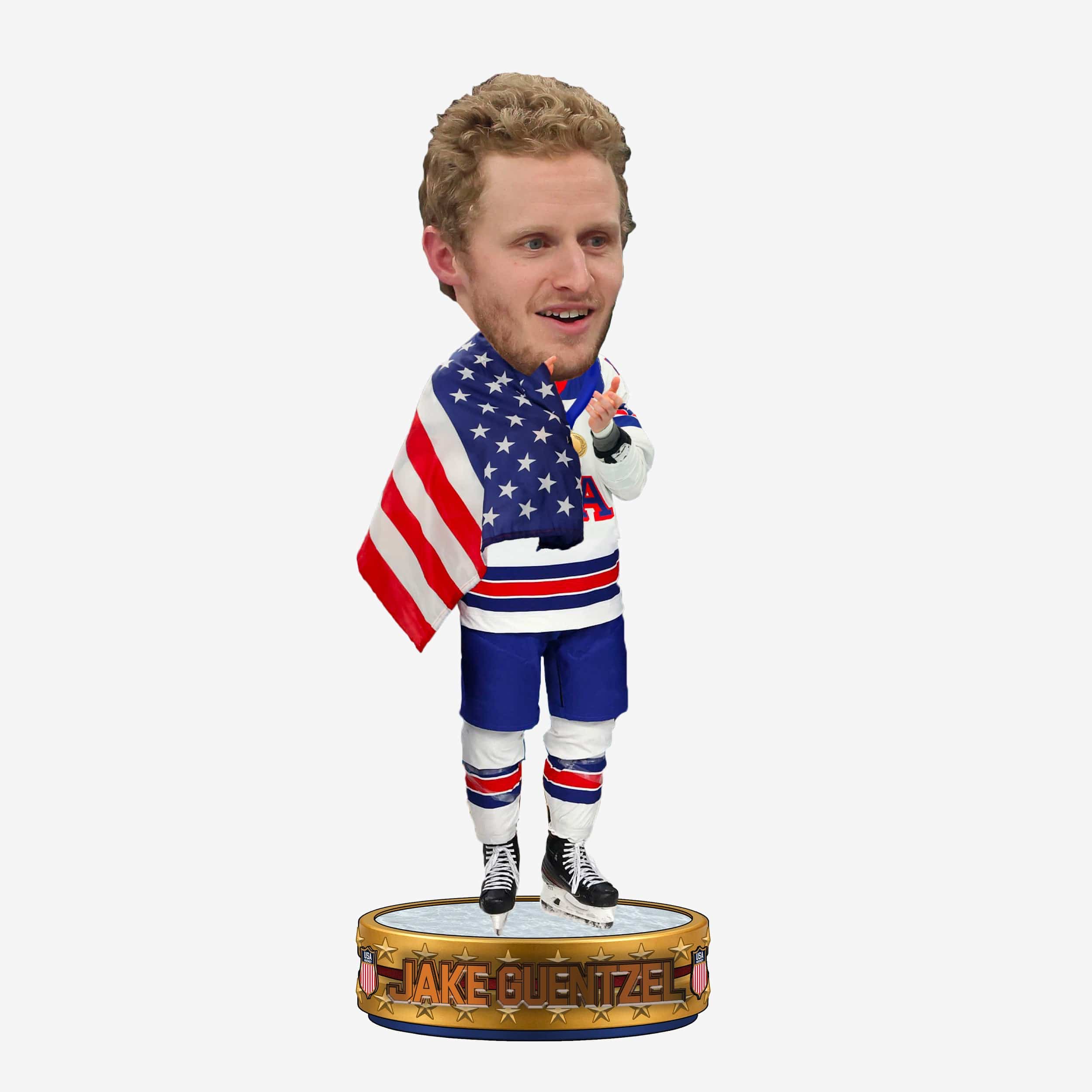 Jake Guentzel Team USA Men's Hockey American Flag Bobblehead