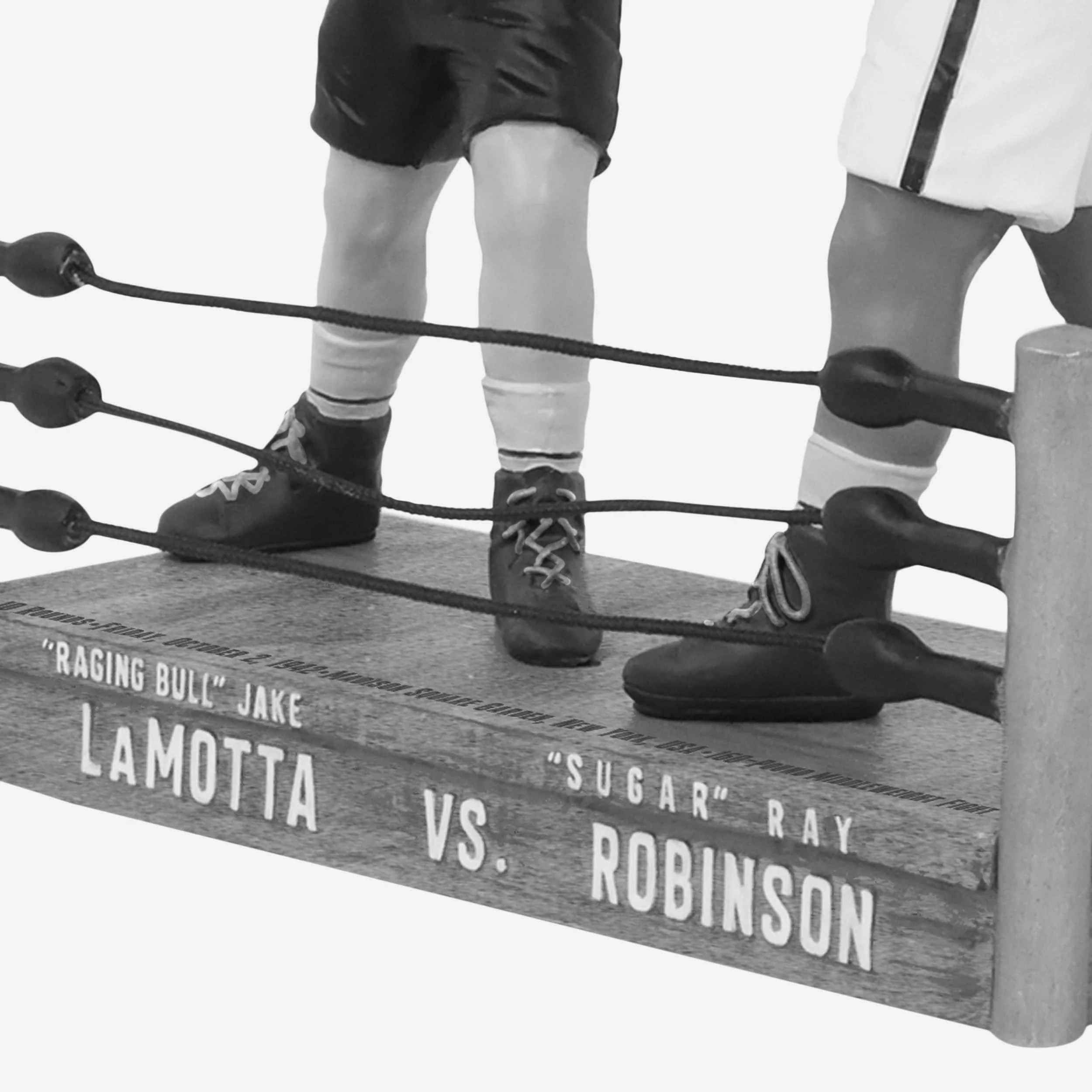 Jake LaMotta & Sugar Ray Robinson Between the Ropes Boxing Ring Dual Bobblehead - Image 4