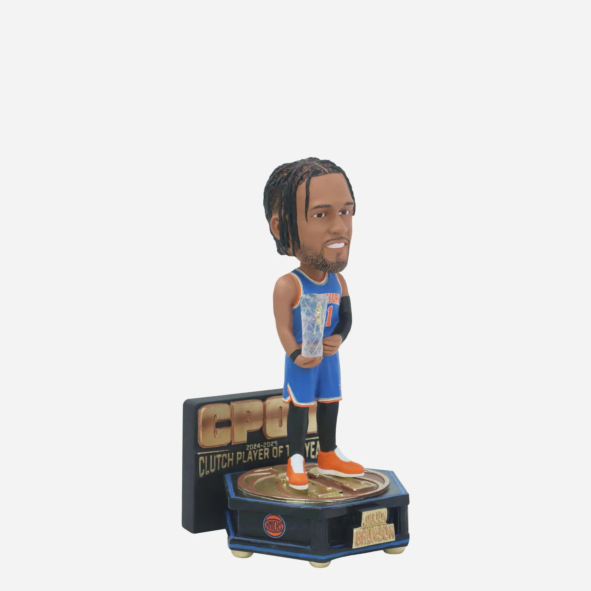 Jalen Brunson New York Knicks Clutch Player of the Year Mini Bobblehead - Image 4