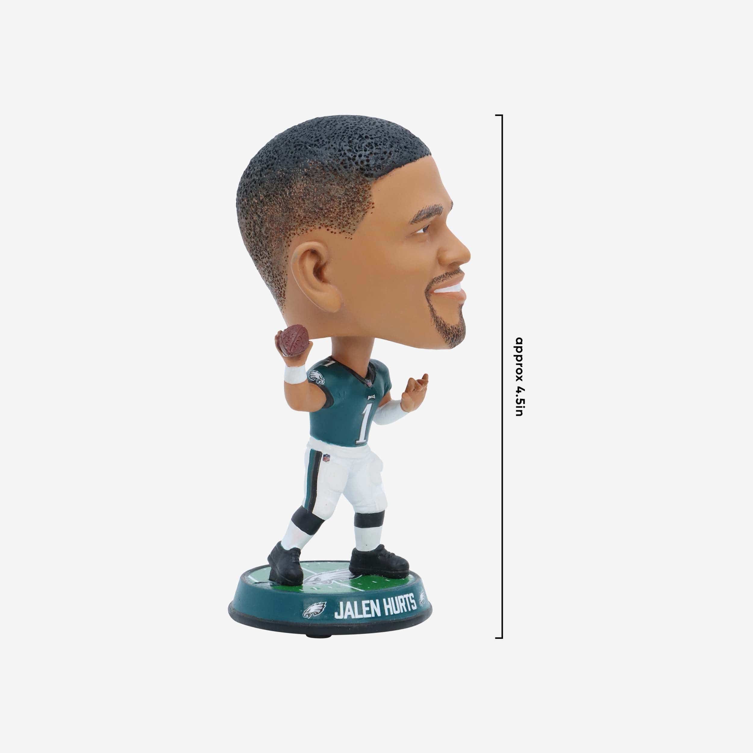 Jalen Hurts Philadelphia Eagles Field Stripe Mini Bighead Bobblehead - Image 4