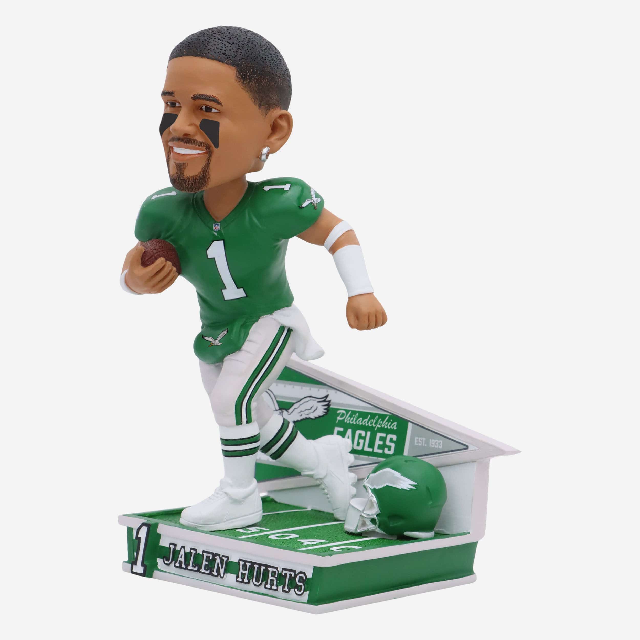 Jalen Hurts Philadelphia Eagles Kelly Green Uniform Bobblehead - Image 4