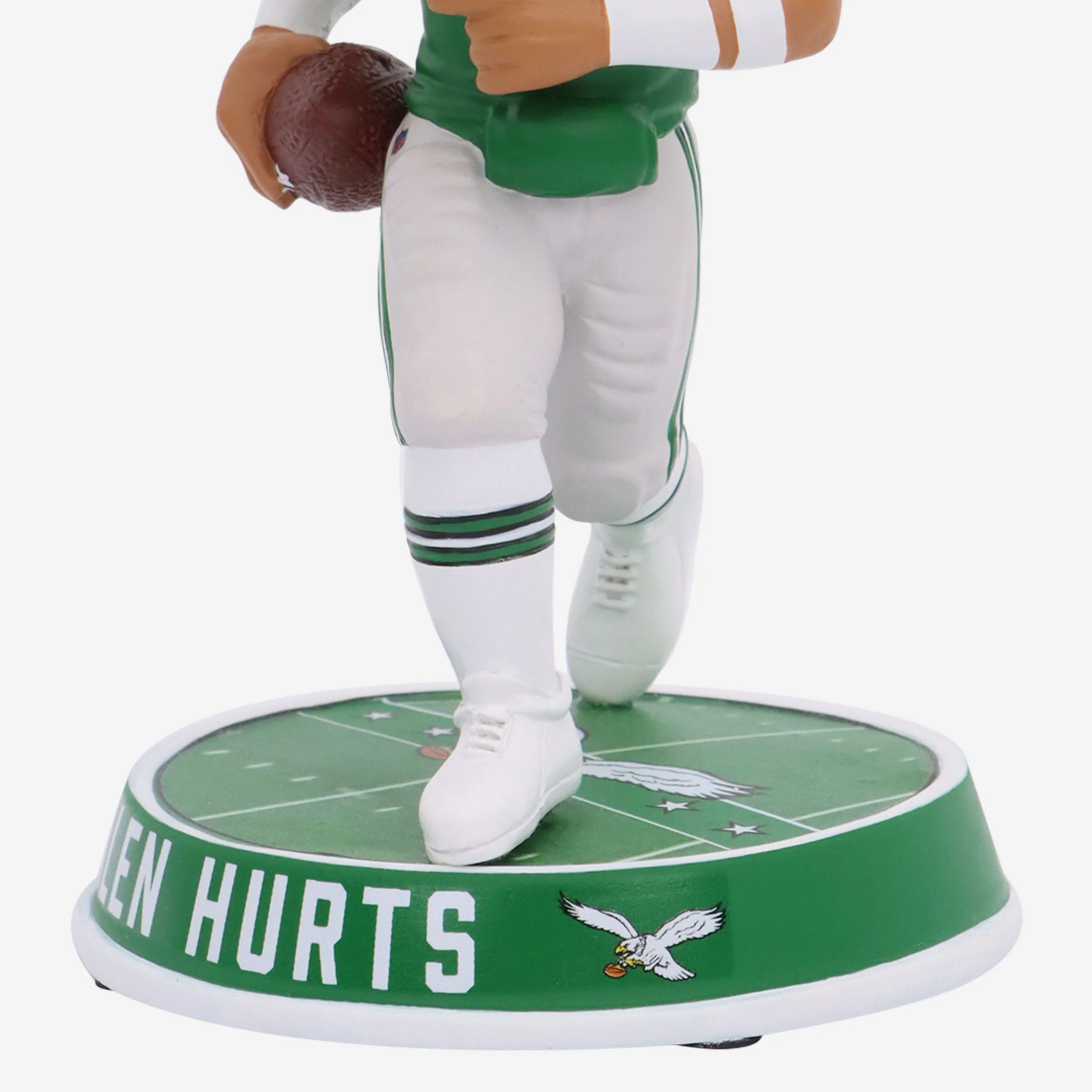 Jalen Hurts Philadelphia Eagles Kelly Green Uniform Field Stripe Bighead Bobblehead - Image 3