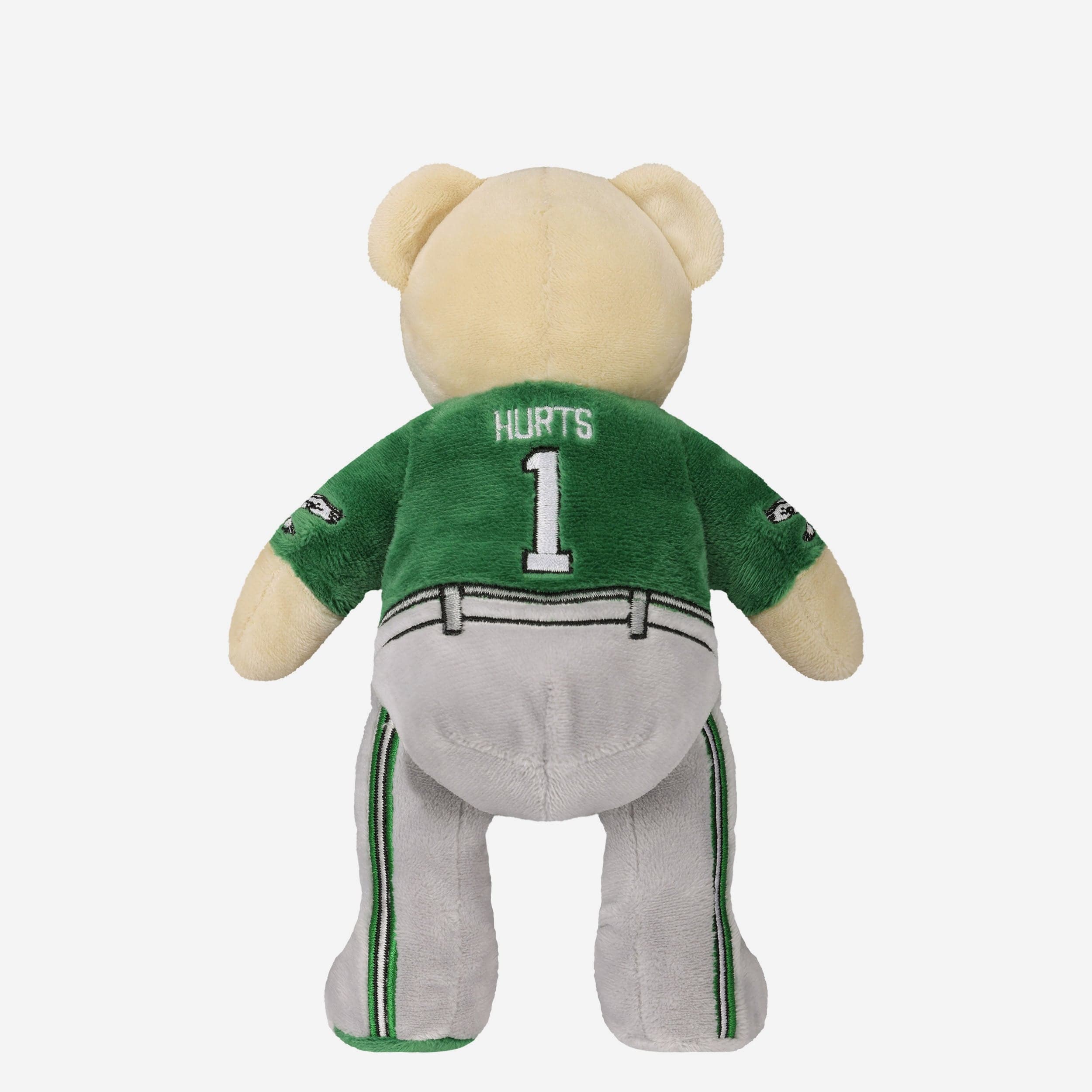 Jalen Hurts Philadelphia Eagles Retro Kelly Green Uniform Team Beans Embroidered Player Bear - Image 2