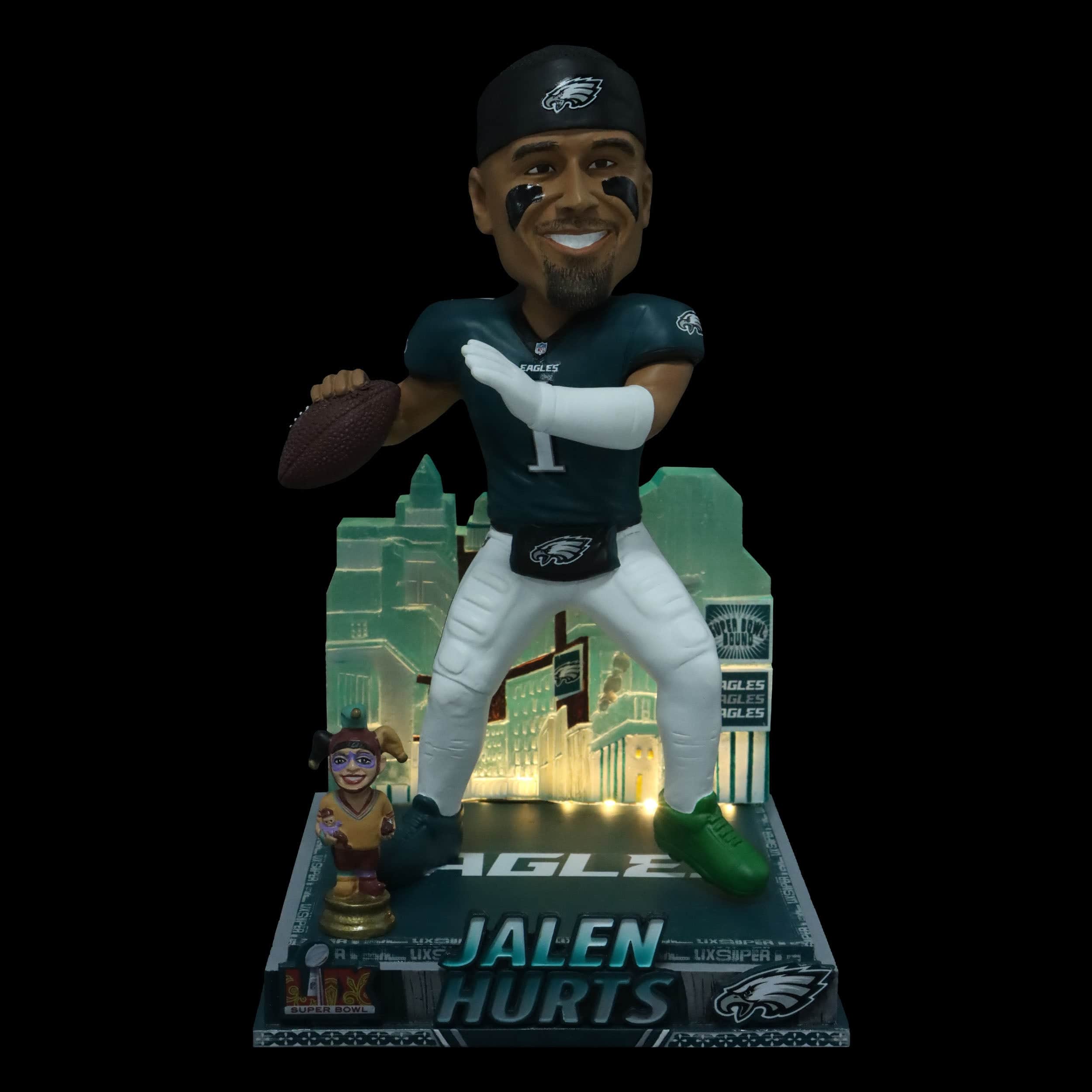 Jalen Hurts Philadelphia Eagles Super Bowl LIX Bound Light Up Bobblehead - Image 2