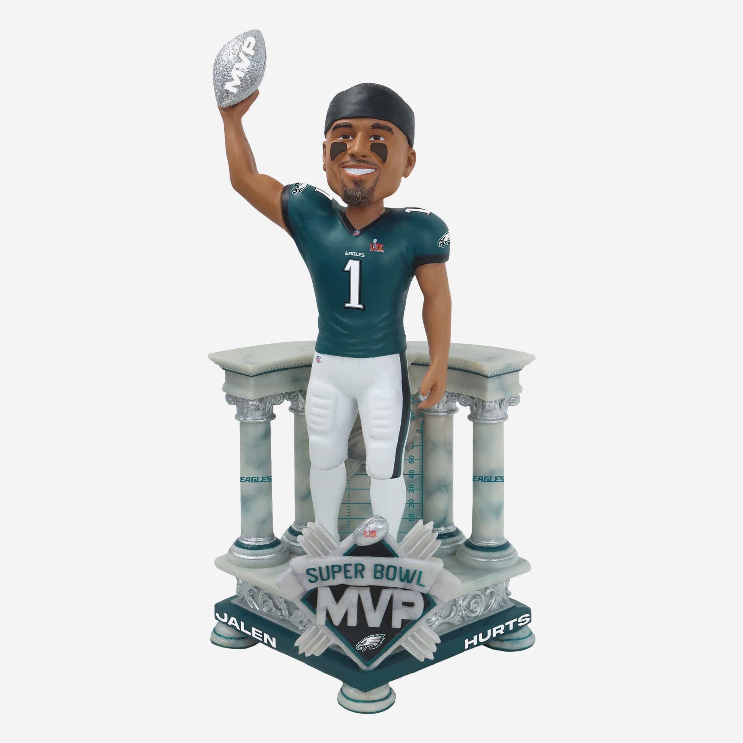 Jalen Hurts Philadelphia Eagles Super Bowl LIX Champions MVP 18 in Bobblehead