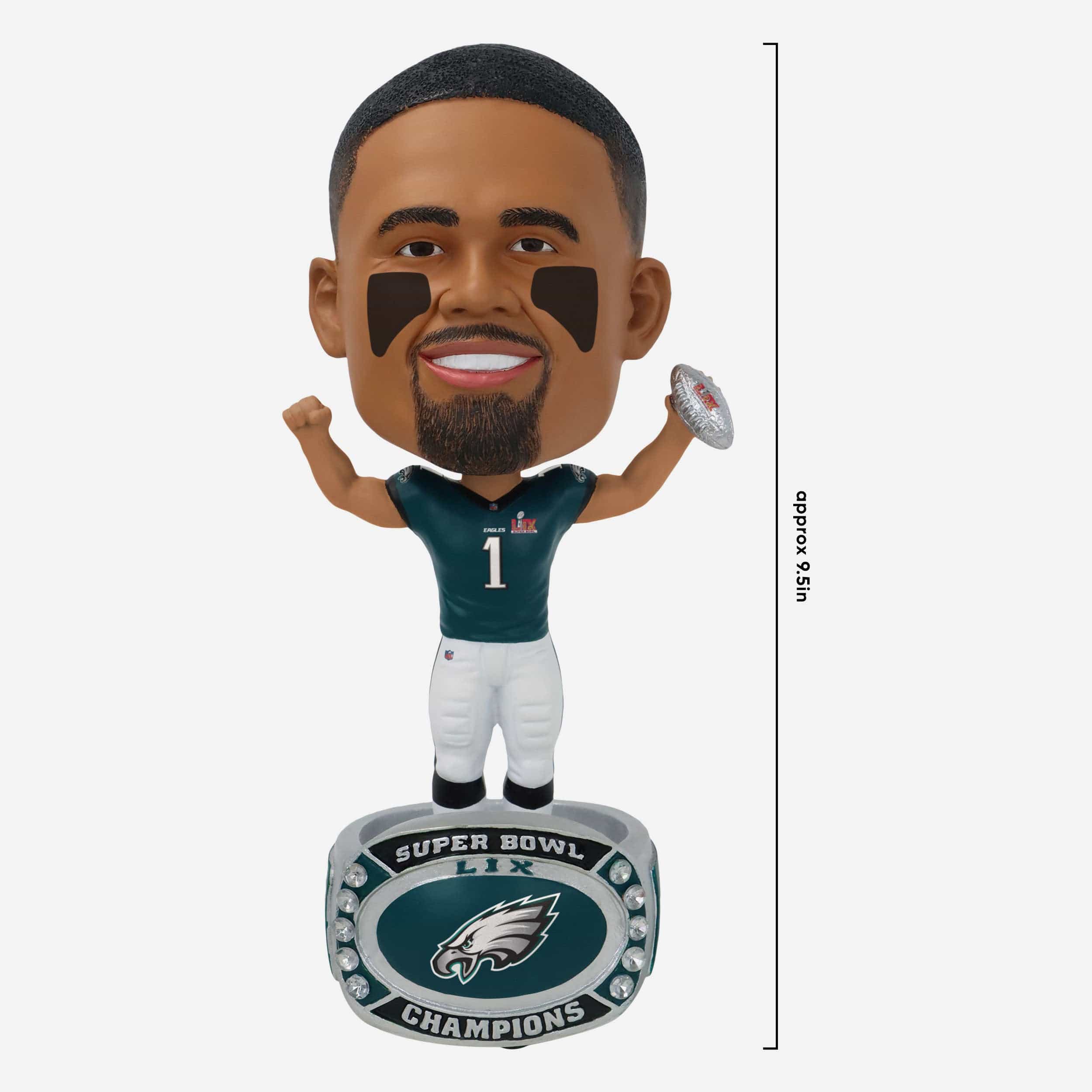 Jalen Hurts Philadelphia Eagles Super Bowl LIX Champions Ring Base Bighead Bobblehead - Image 3