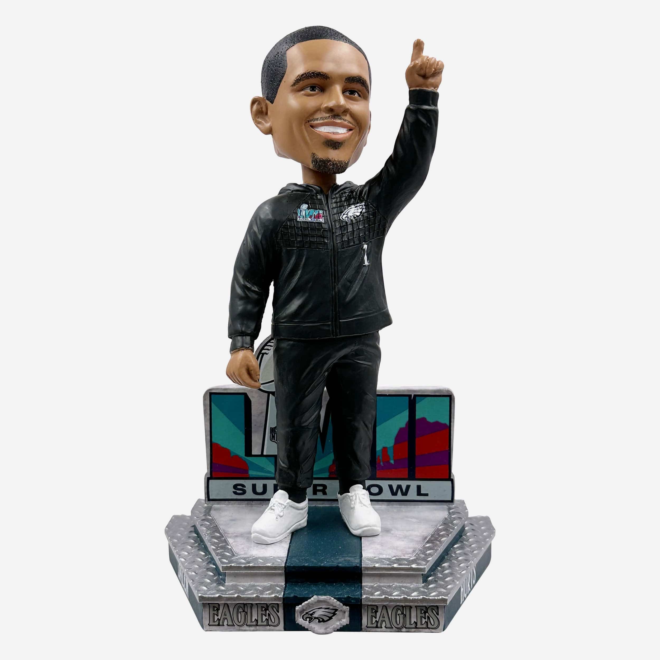 Jalen Hurts Philadelphia Eagles Super Bowl LVII Outfit Bobblehead