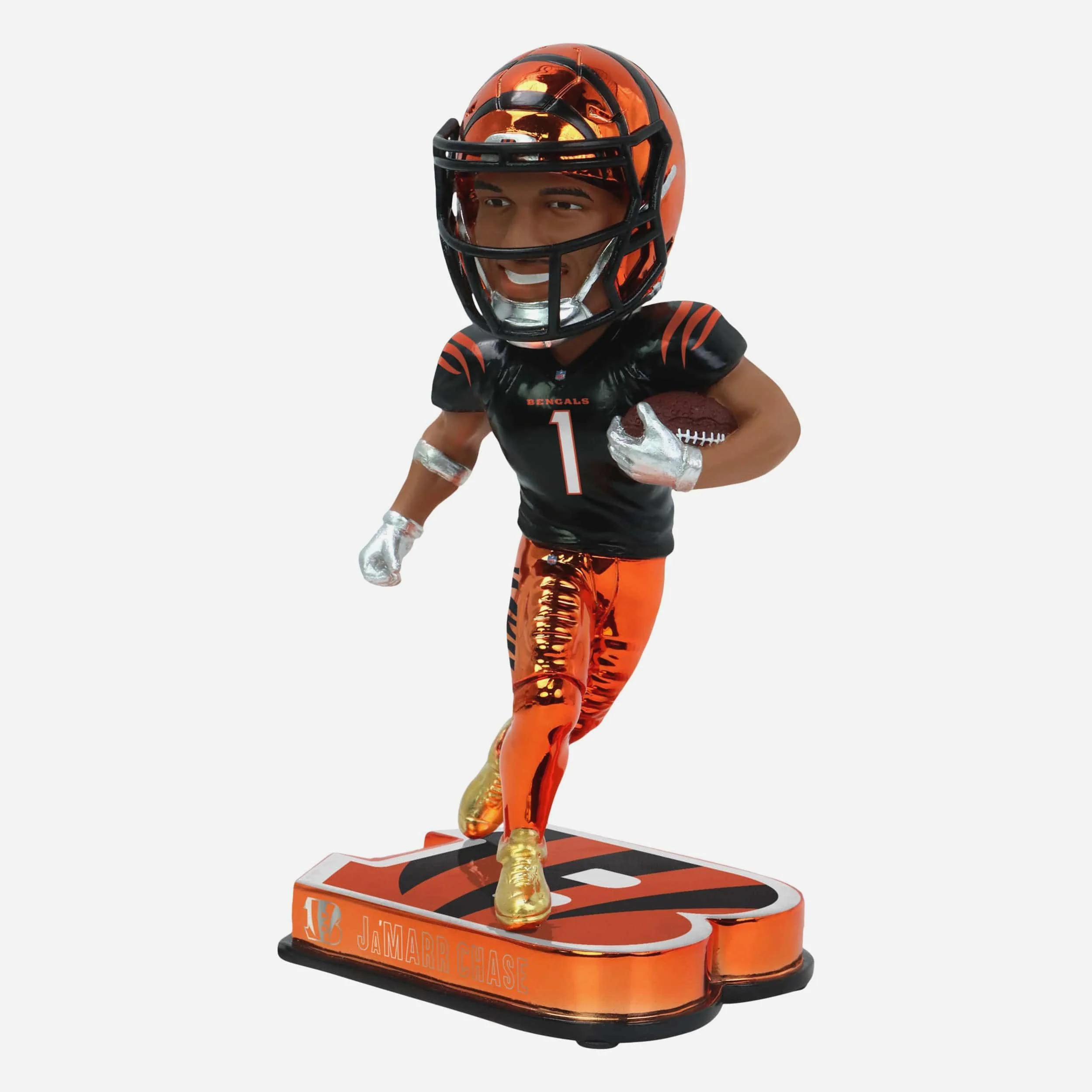 Ja'Marr Chase Cincinnati Bengals Electroplated Edition Bobblehead - Image 4