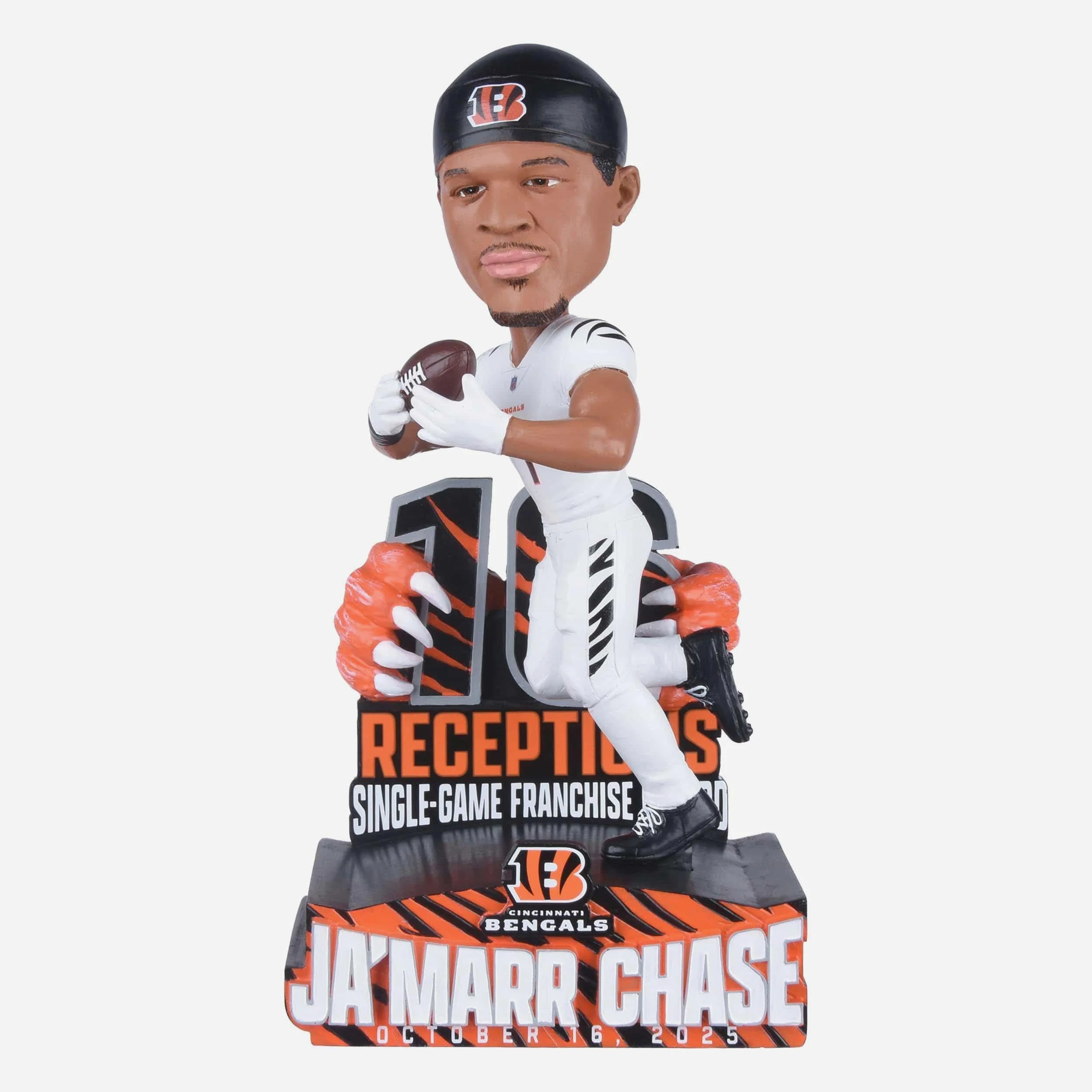 Ja'Marr Chase Cincinnati Bengals Franchise Receptions Record Gamebreaker Bobblehead