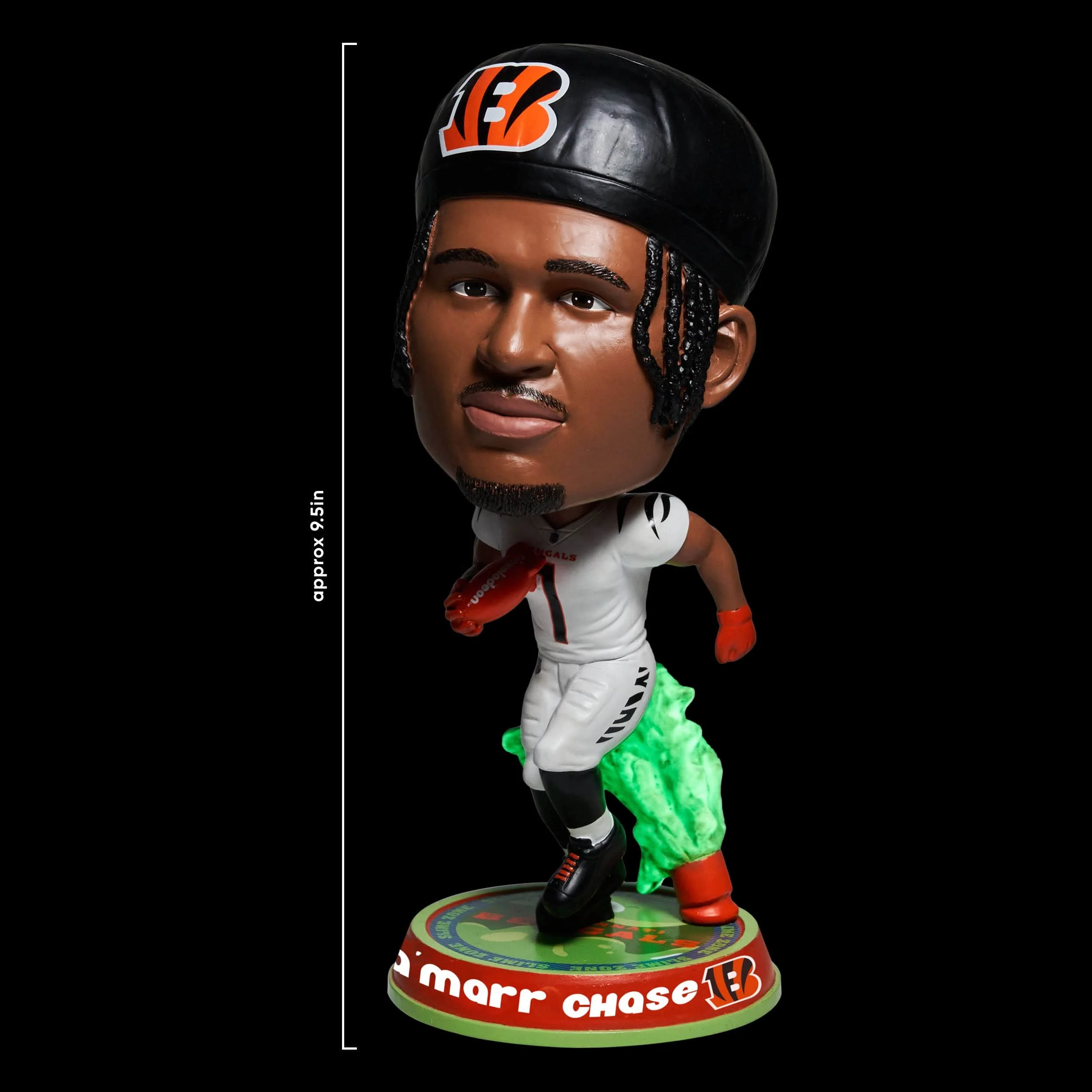 Ja'Marr Chase Cincinnati Bengals Nickelodeon Glow In The Dark Bighead Bobblehead - Image 5