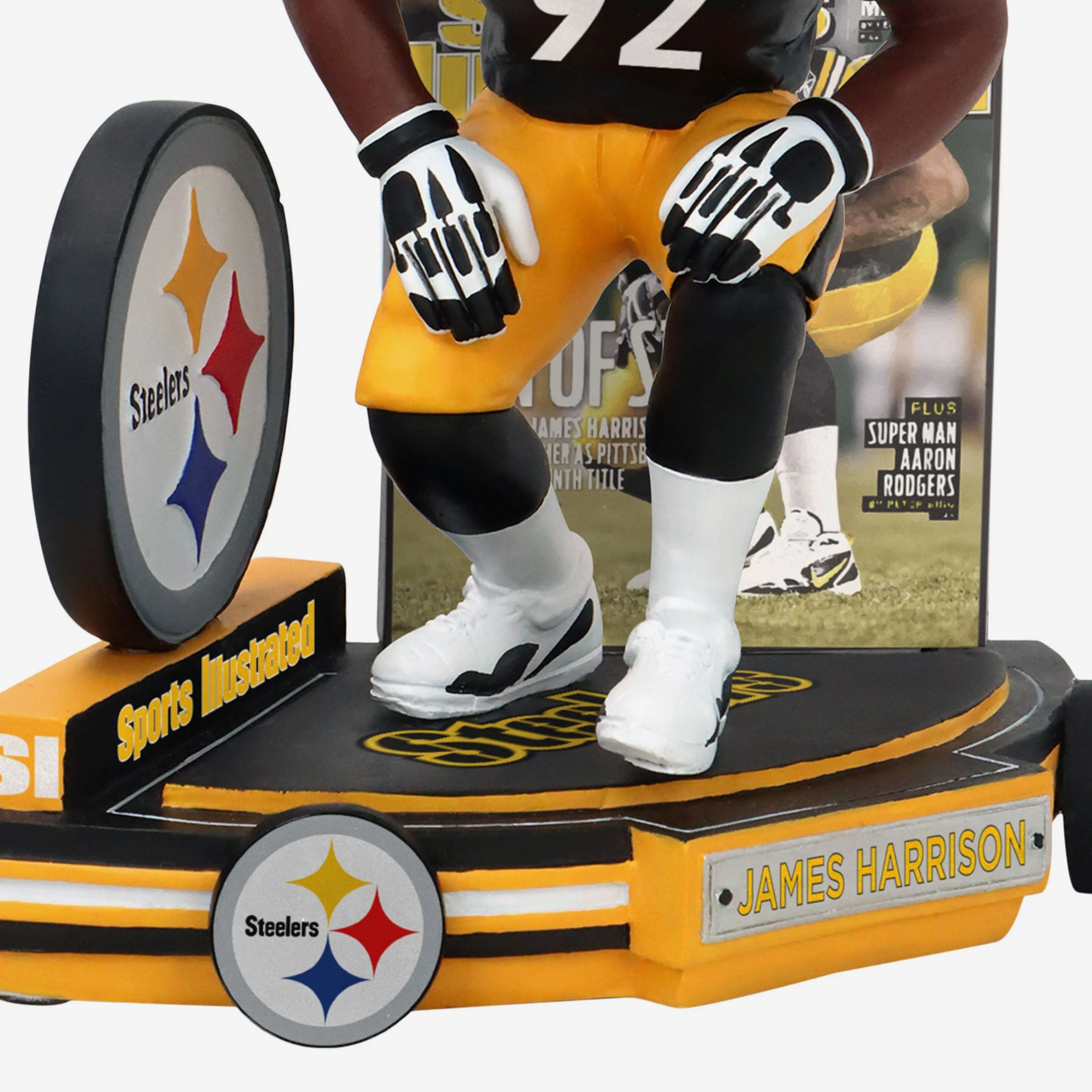 James Harrison Pittsburgh Steelers Men of Steel Sports Illustrated Cover Bobblehead - Image 3