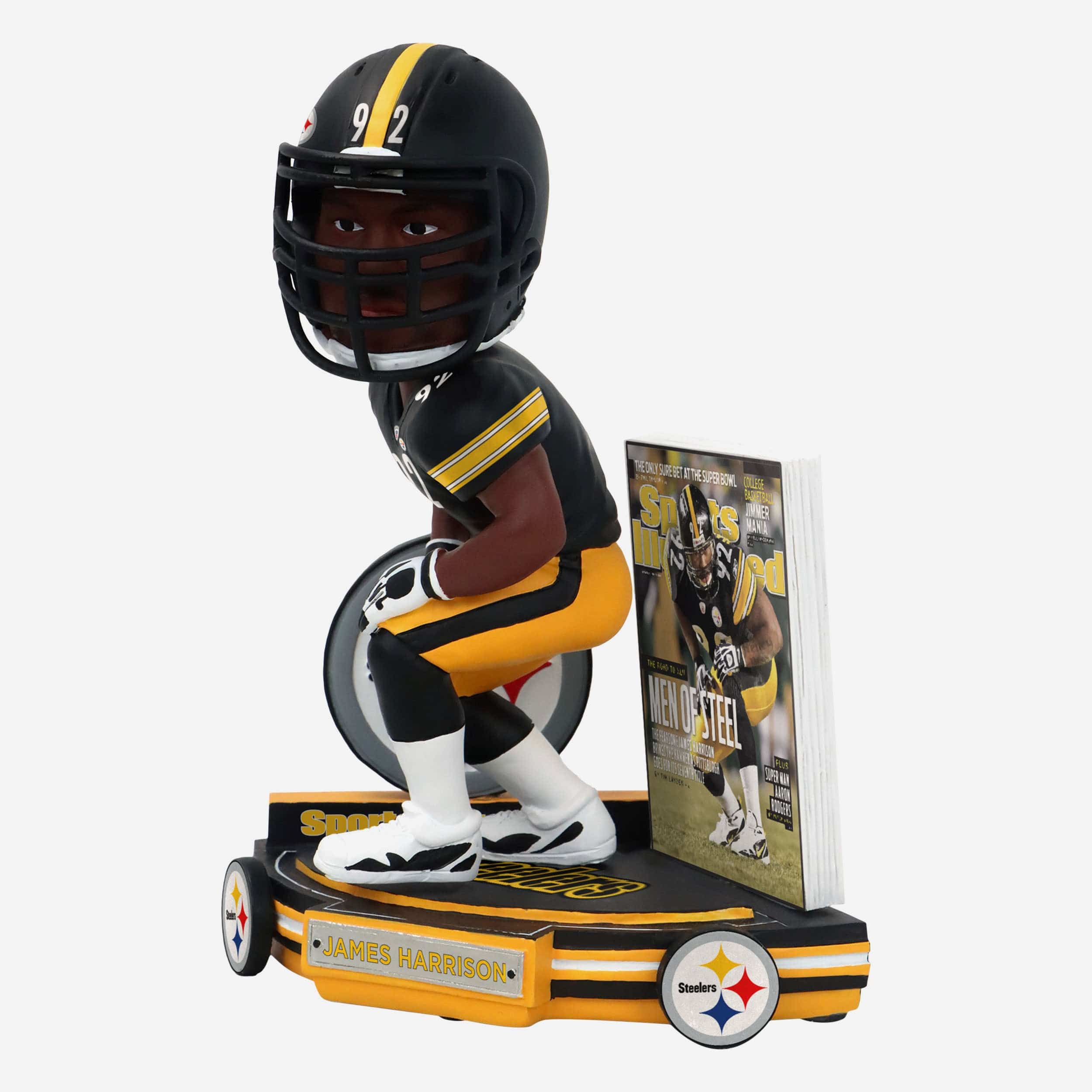 James Harrison Pittsburgh Steelers Men of Steel Sports Illustrated Cover Bobblehead - Image 5