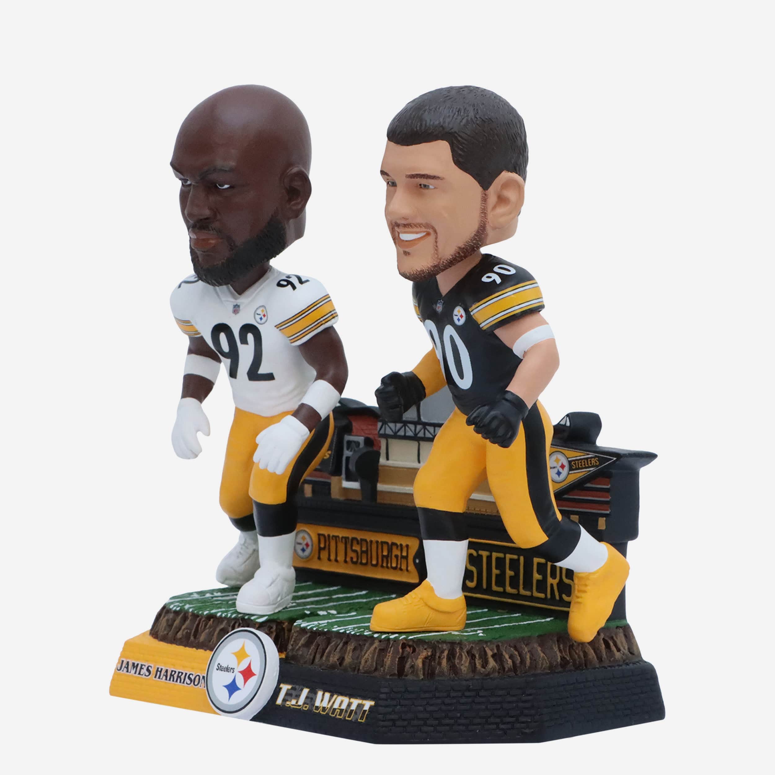 James Harrison & TJ Watt Pittsburgh Steelers Then and Now Bobblehead - Image 5