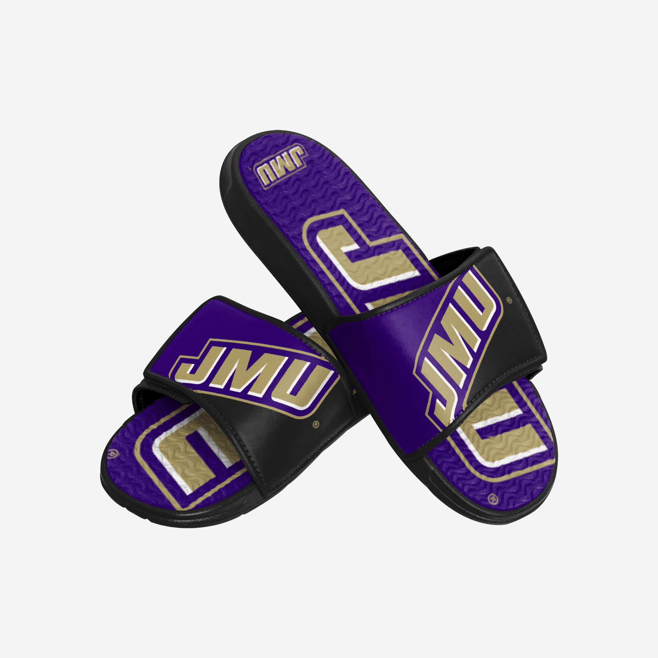 James Madison Dukes Colorblock Big Logo Gel Slide - Image 3