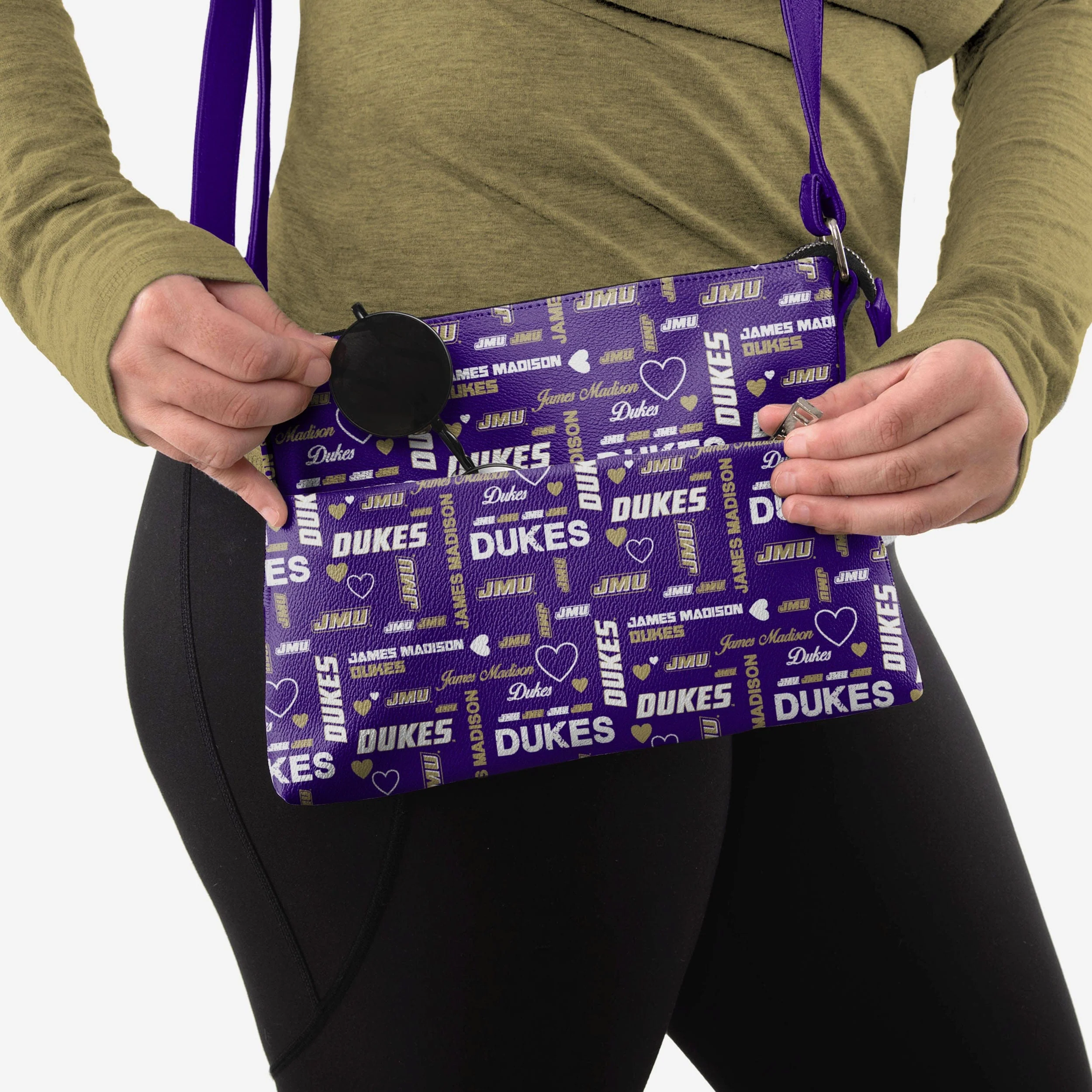 James Madison Dukes Logo Love Crossbody Purse - Image 3