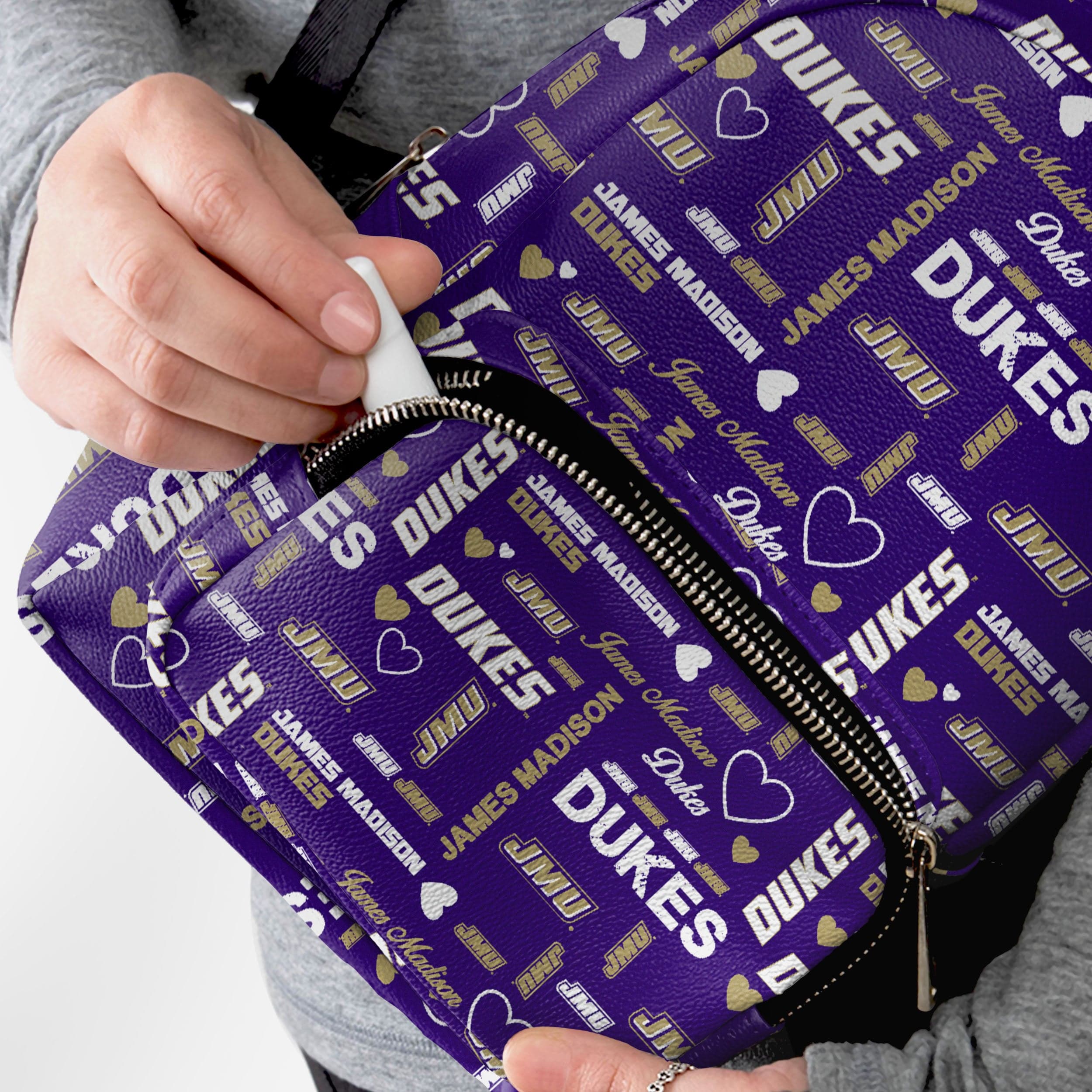James Madison Dukes Logo Love Mini Backpack - Image 3