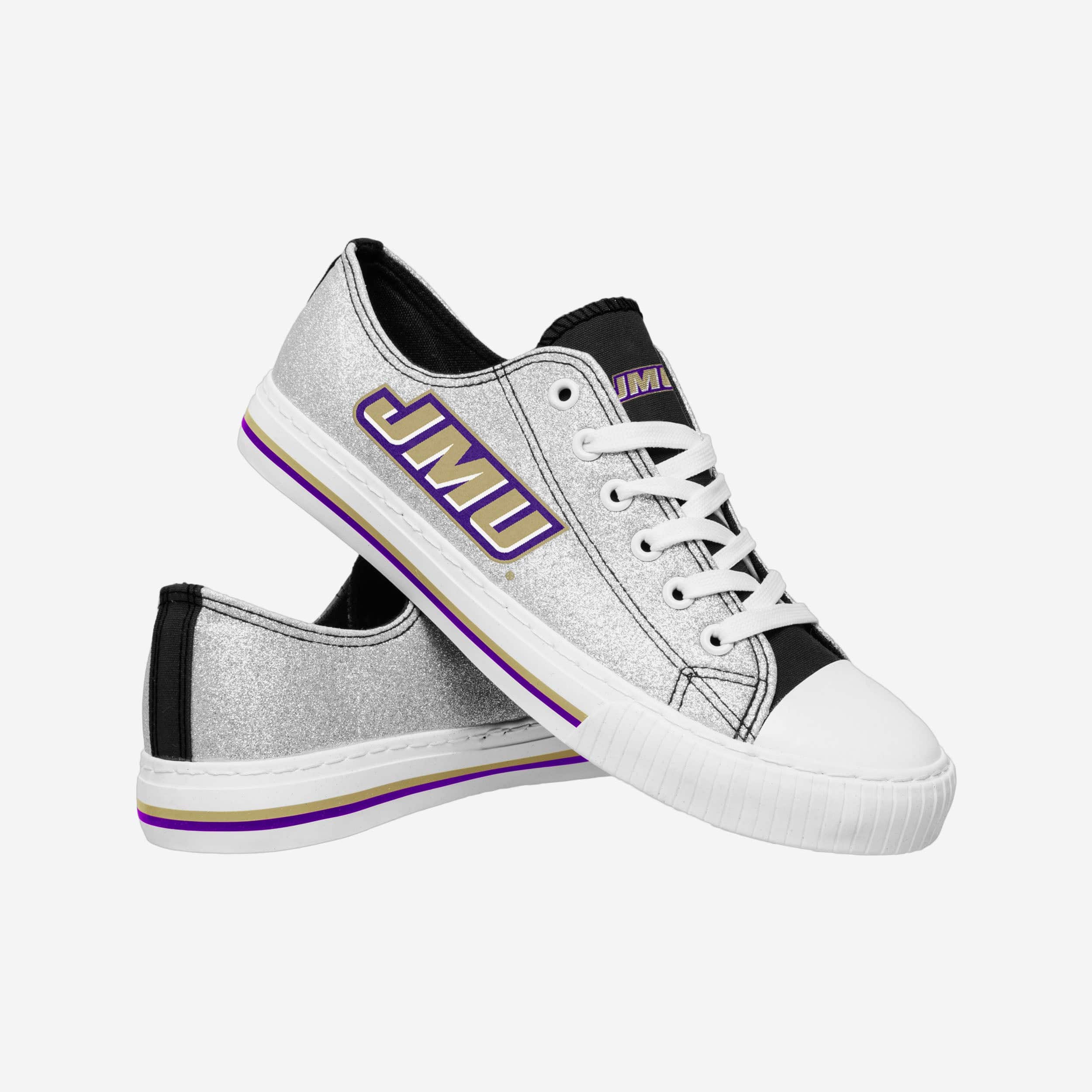 James Madison Dukes Womens Glitter Low Top Canvas Shoe - Image 3