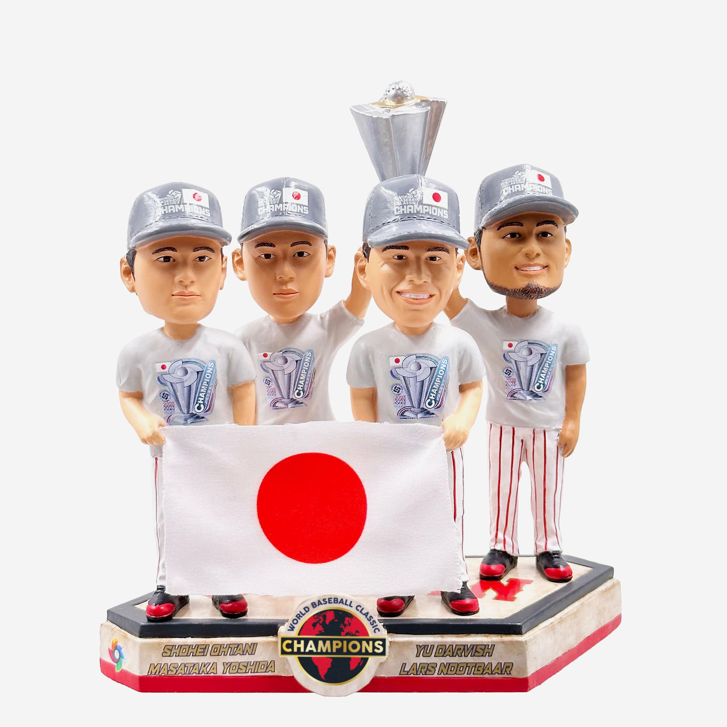 Japan 2023 World Baseball Classic Champions Cap & Tee Mini Bobblehead Scene