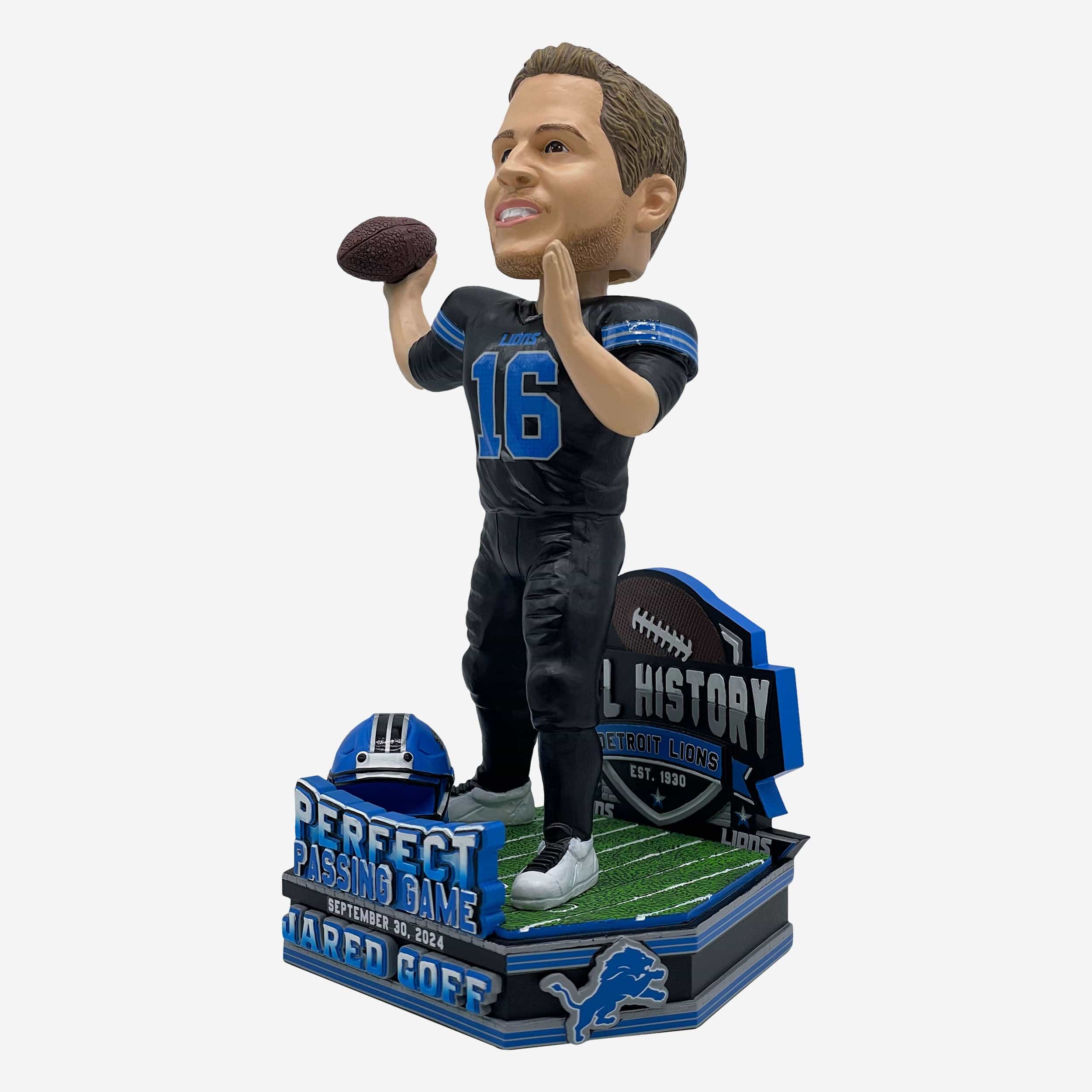 Jared Goff Detroit Lions Perfect Passing Game Bobblehead - Image 4